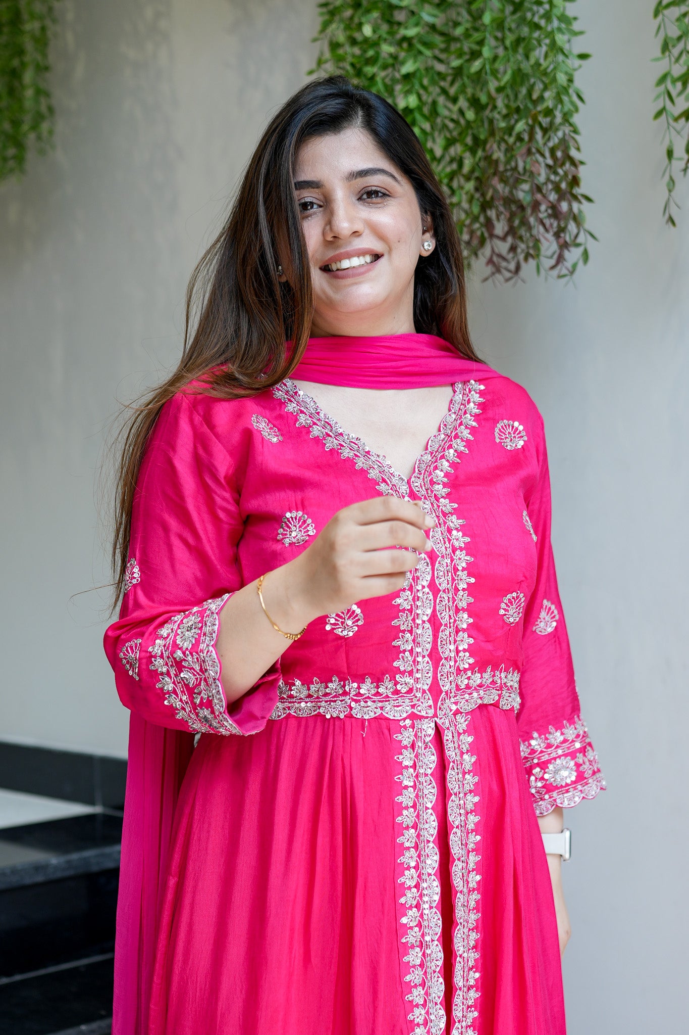 Gul Upside Down Front Slit Anarkali Suit