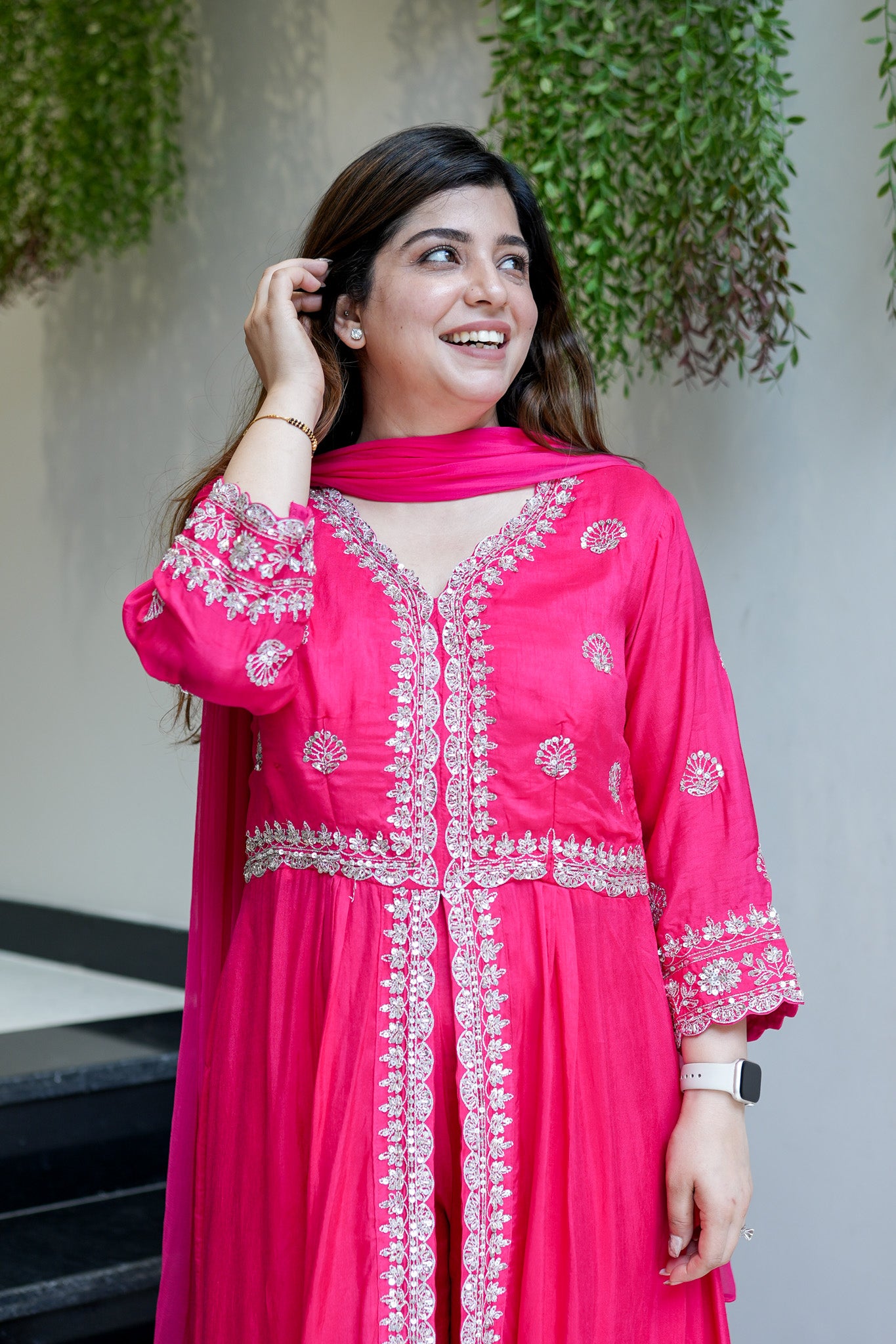 Gul Upside Down Front Slit Anarkali Suit