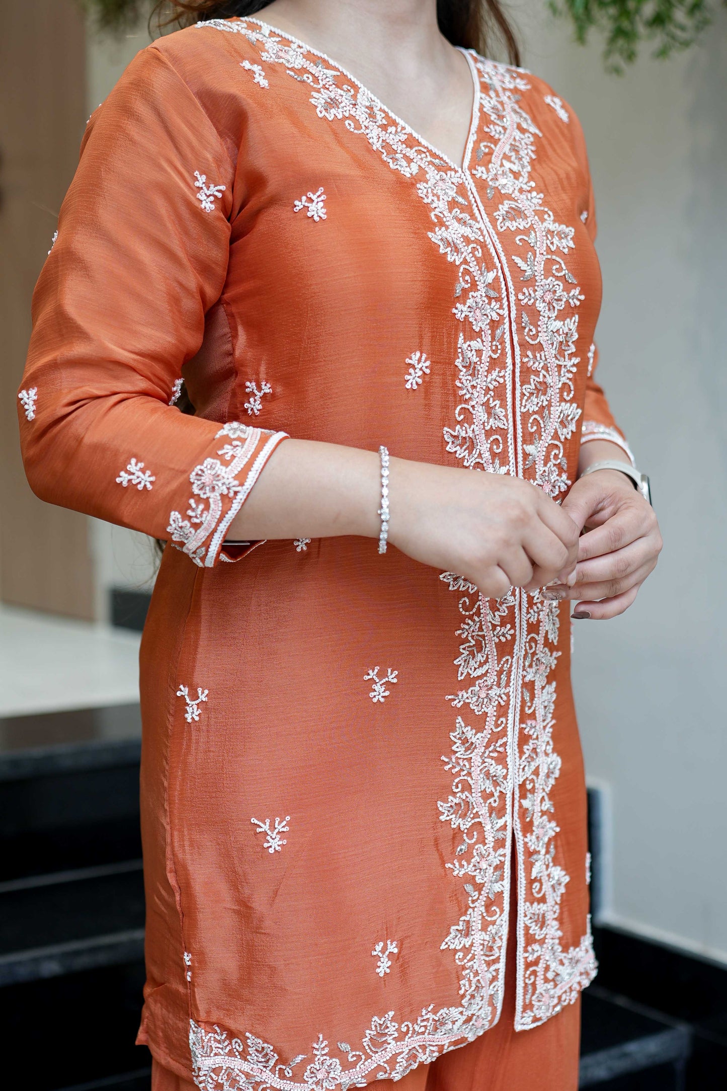 Martha Luxe Embroidred Cord Set