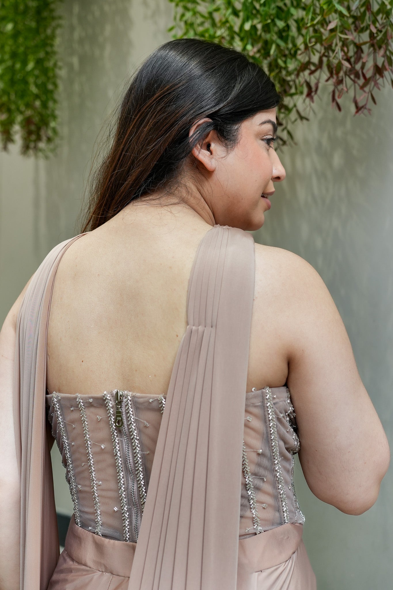 Yuvika Hand Embroidered Corset Drape Saree