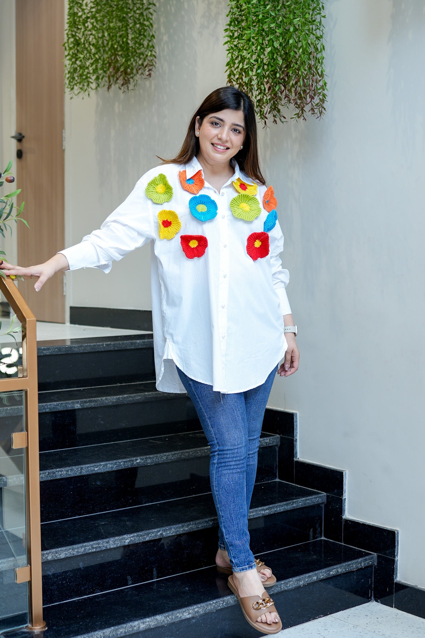 Andrew Floral Patch Detailing Shirt