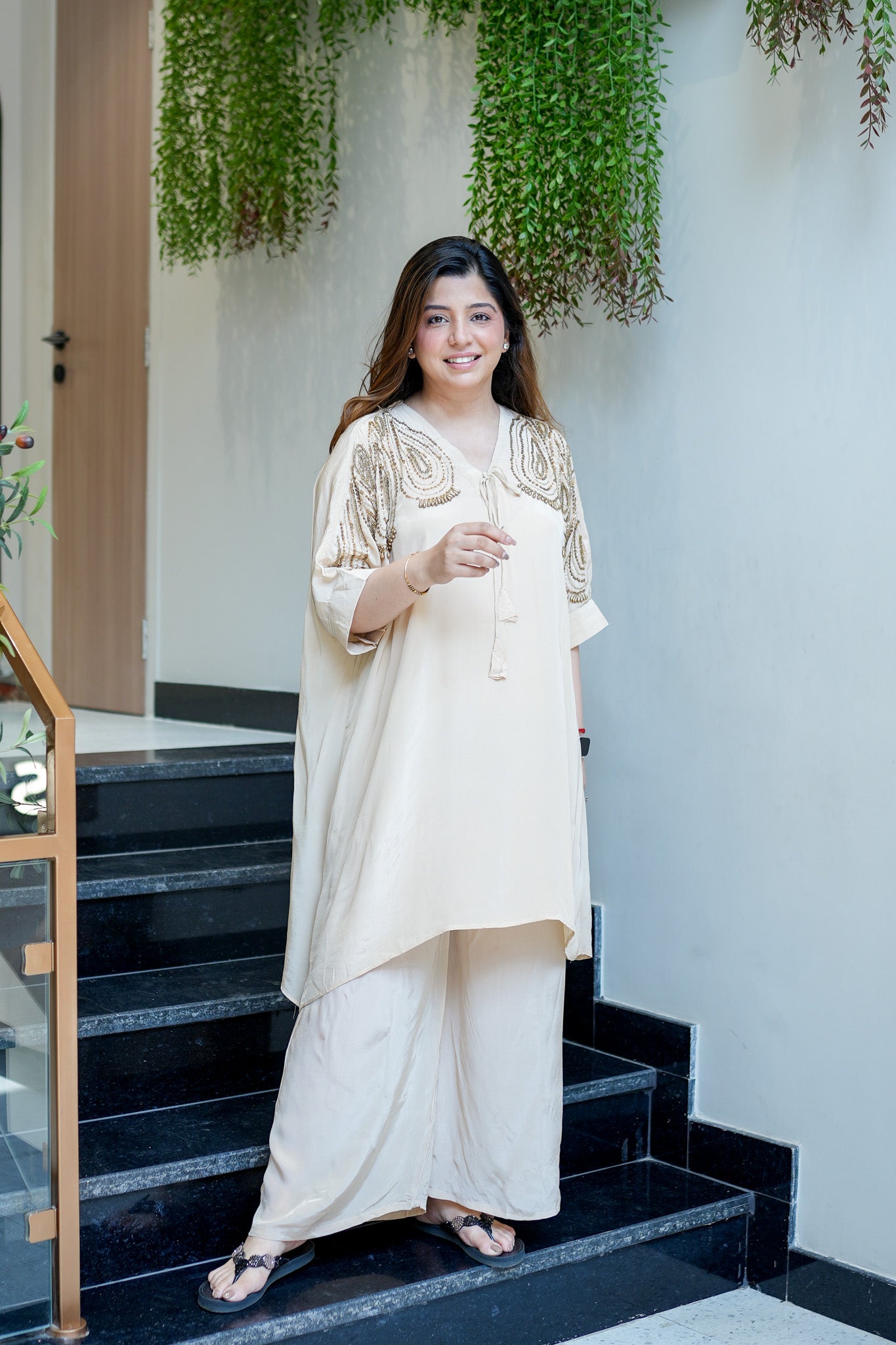 Sana Beads Detailing Co ord Set