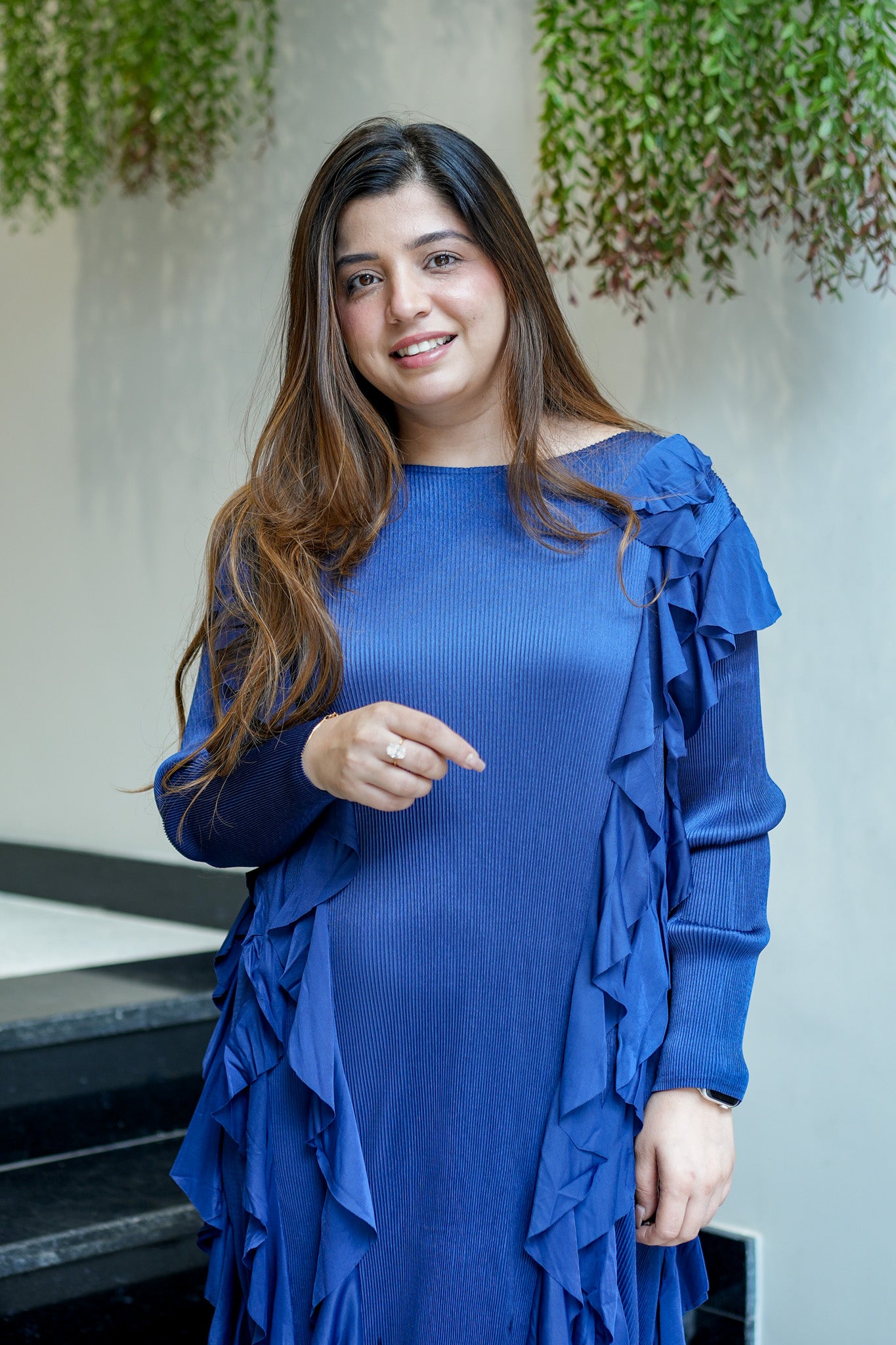 Cleo Pleated Frill Dress