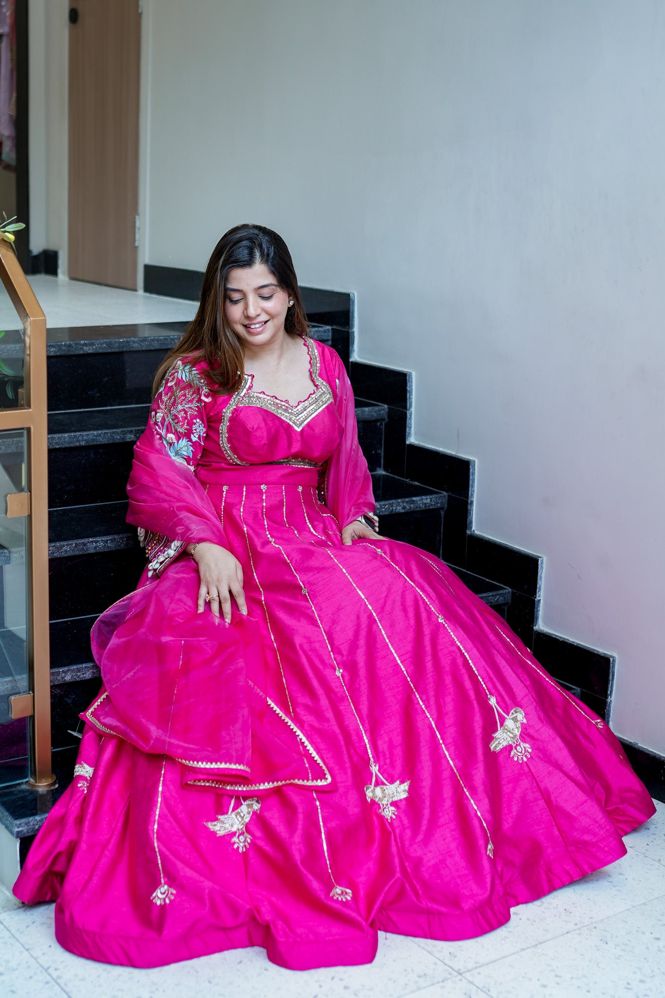 Anifa Hand Embroidered Anarkali