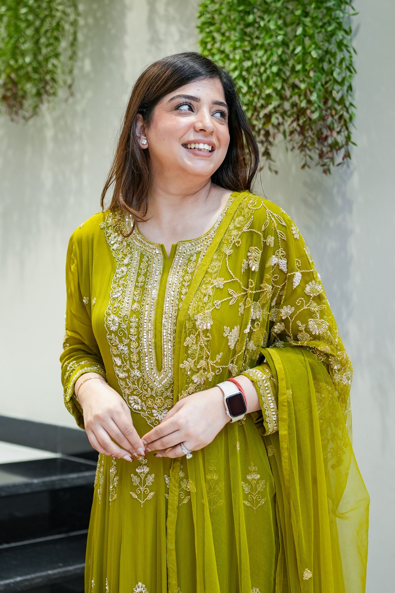 Reva Hand Embroidered Anarkali Set