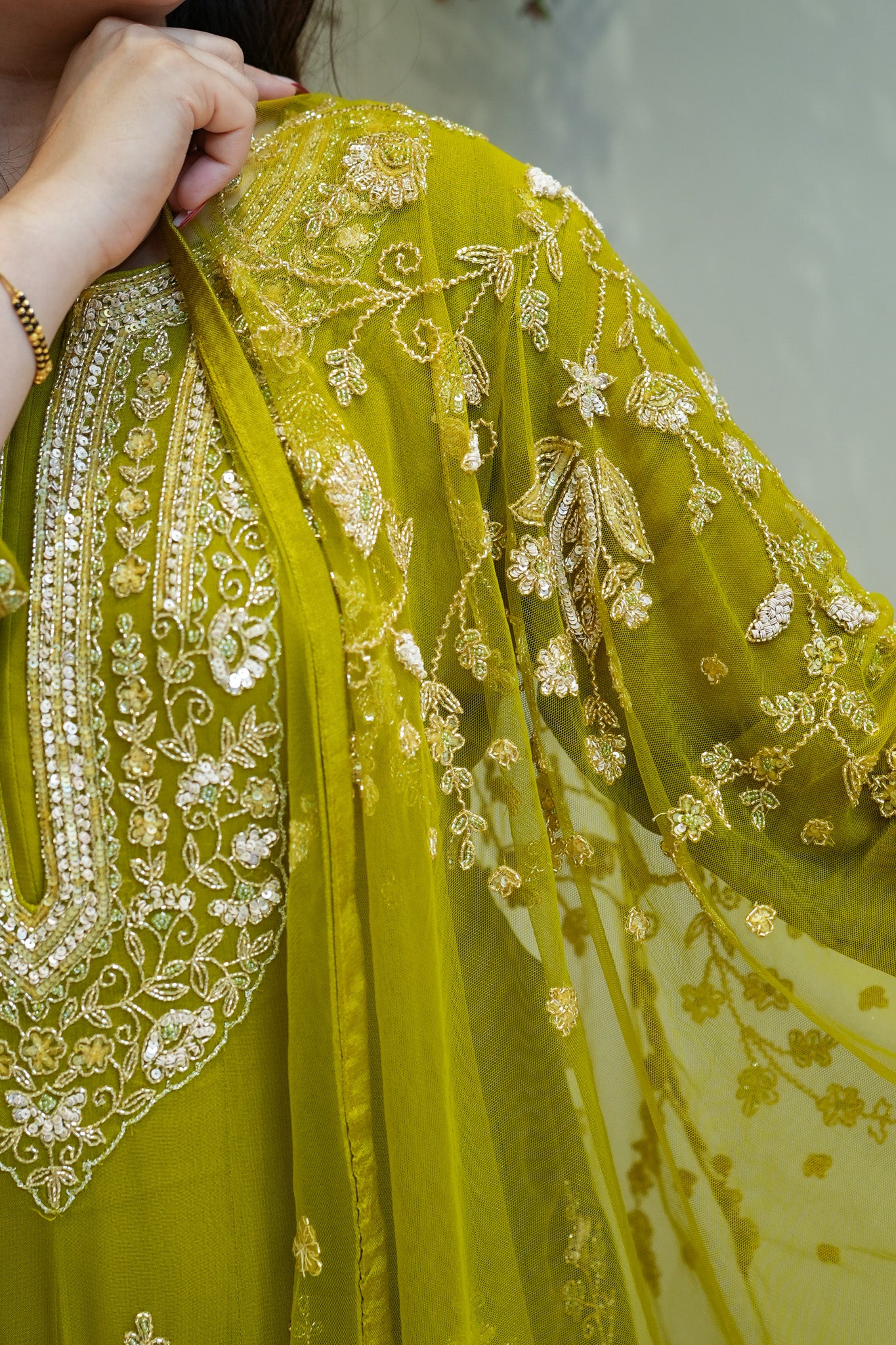Reva Hand Embroidered Anarkali Set