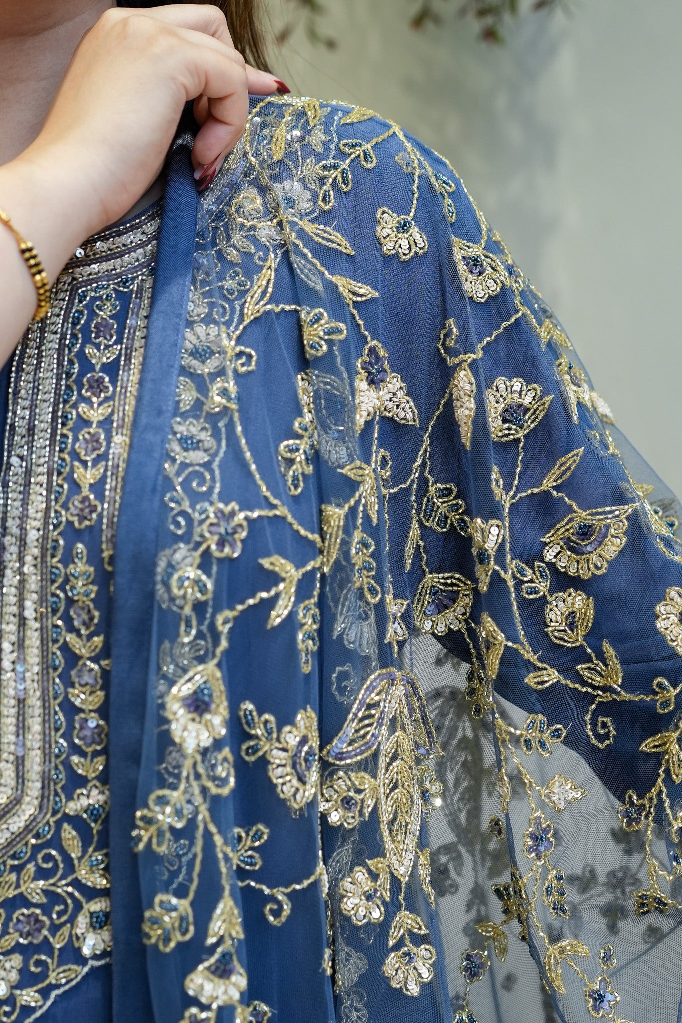 Reva Hand Embroidered Anarkali Set