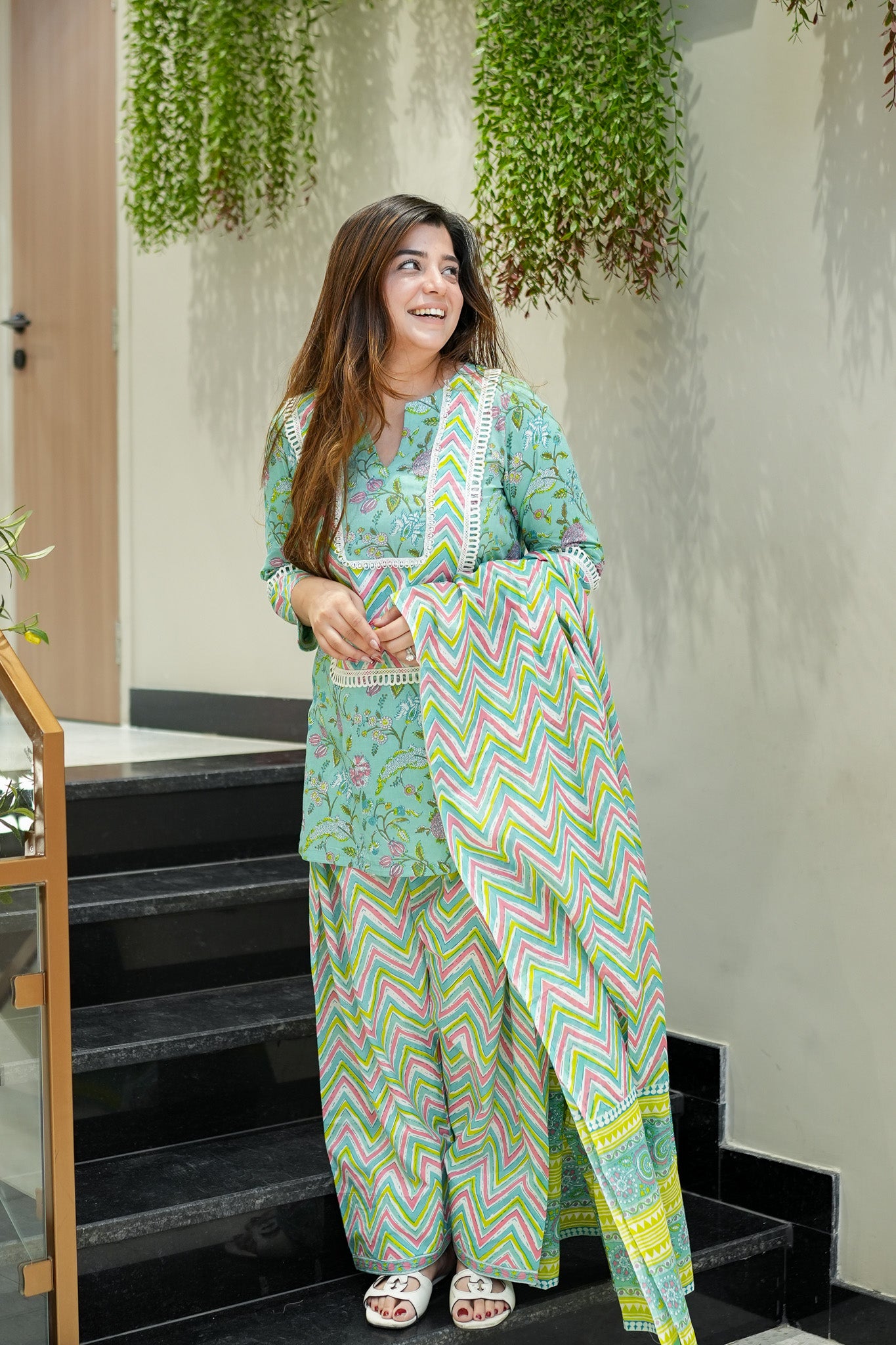 Basma Printed Farshi Salwar Set
