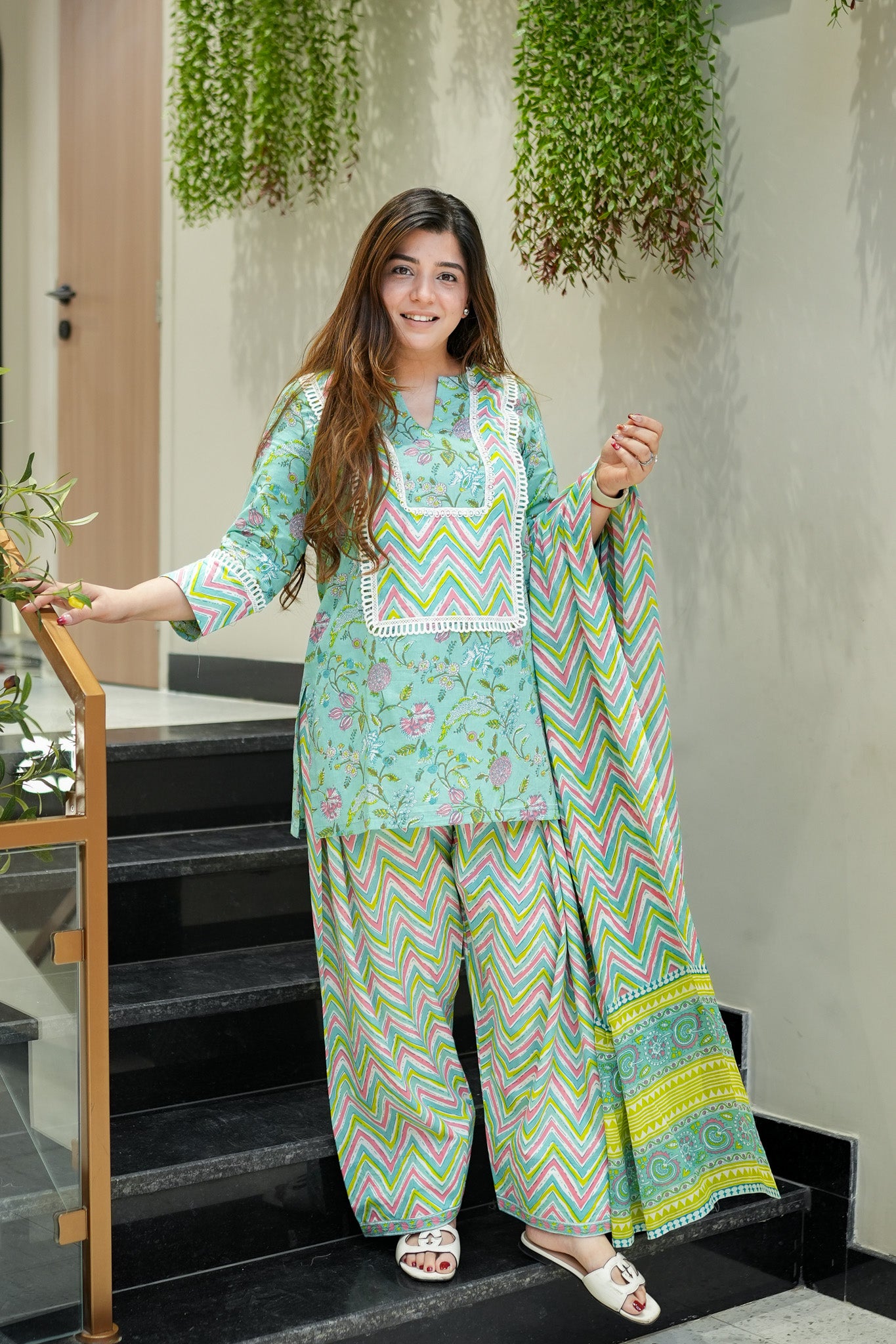 Basma Printed Farshi Salwar Set