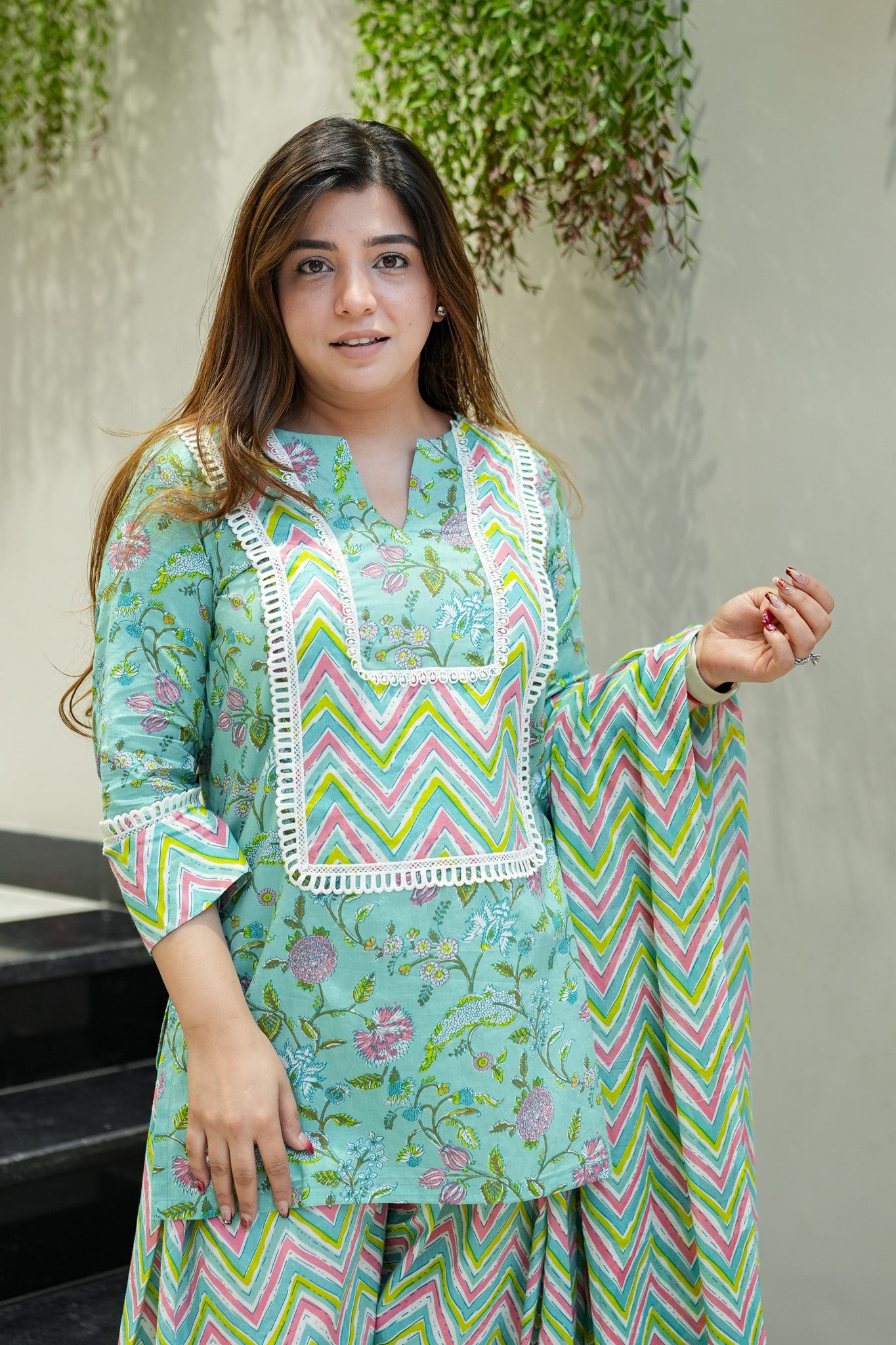 Basma Printed Farshi Salwar Set