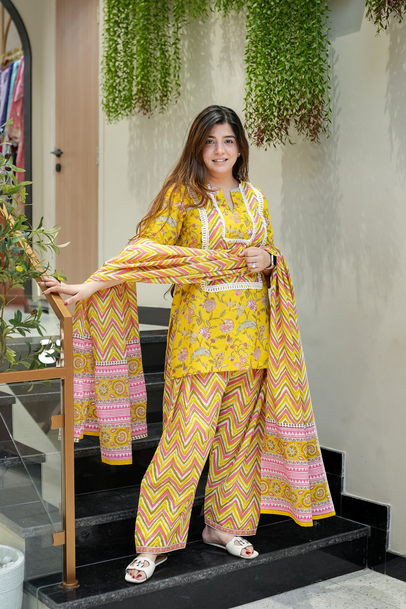 Basma Printed Farshi Salwar Set