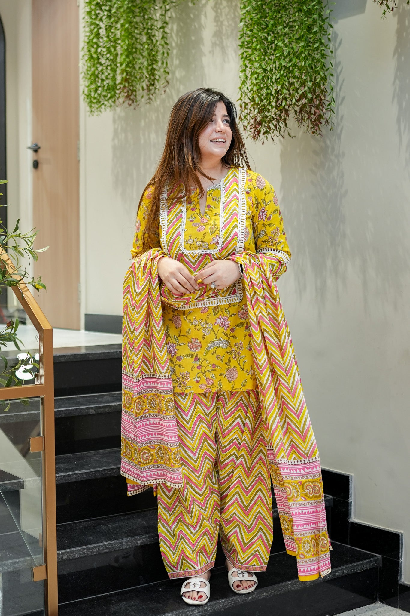 Basma Printed Farshi Salwar Set