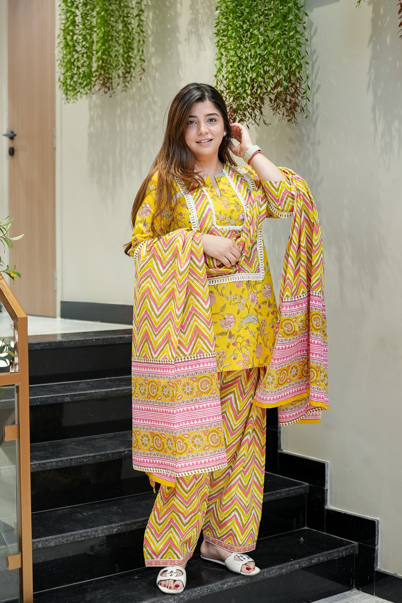 Basma Printed Farshi Salwar Set