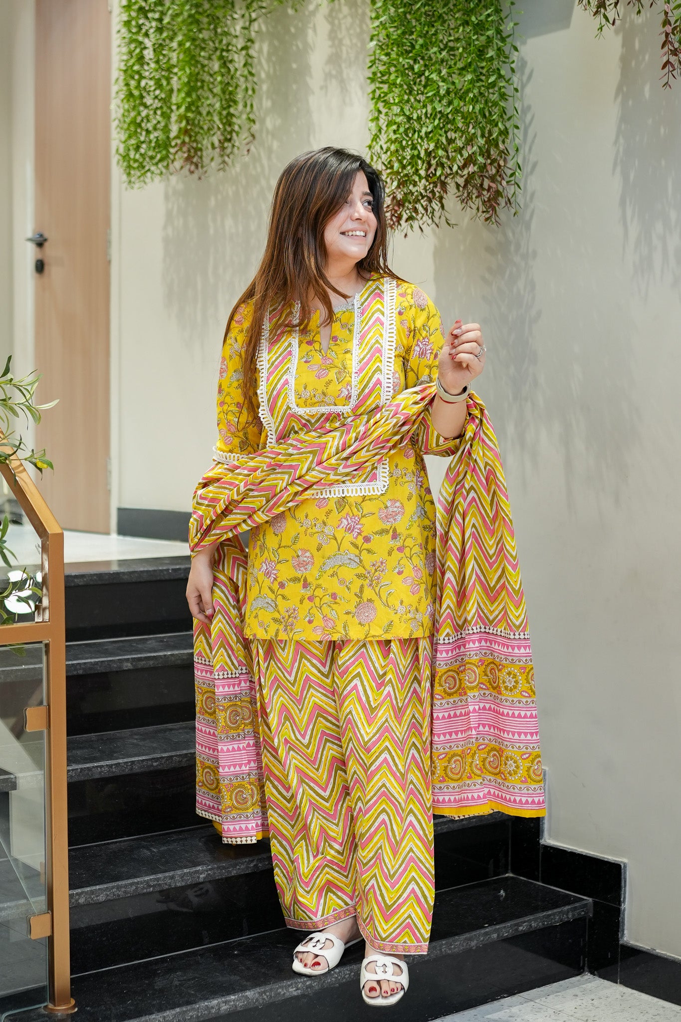 Basma Printed Farshi Salwar Set
