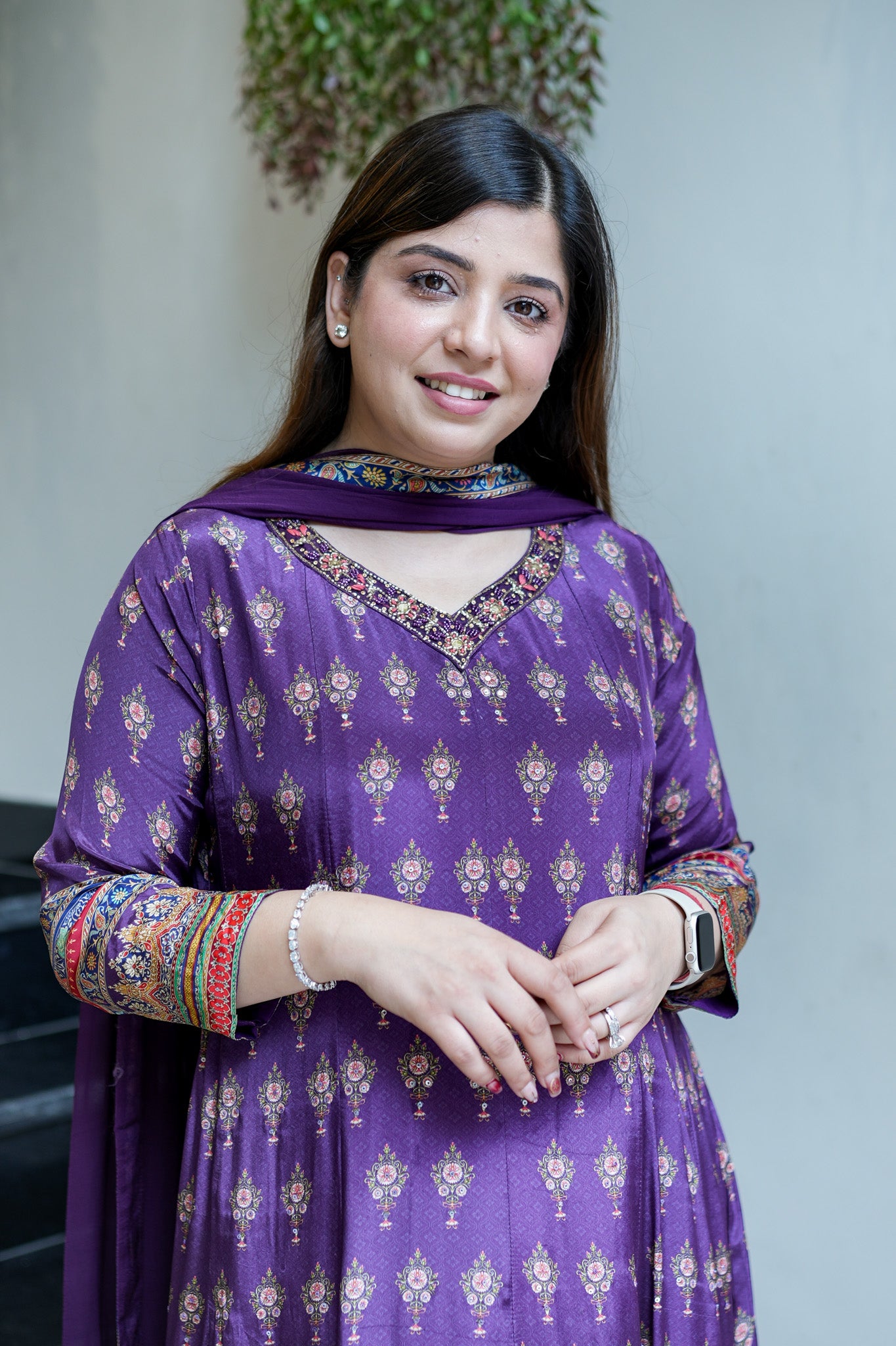 Ryna Digital Print Anarkali Suit Set