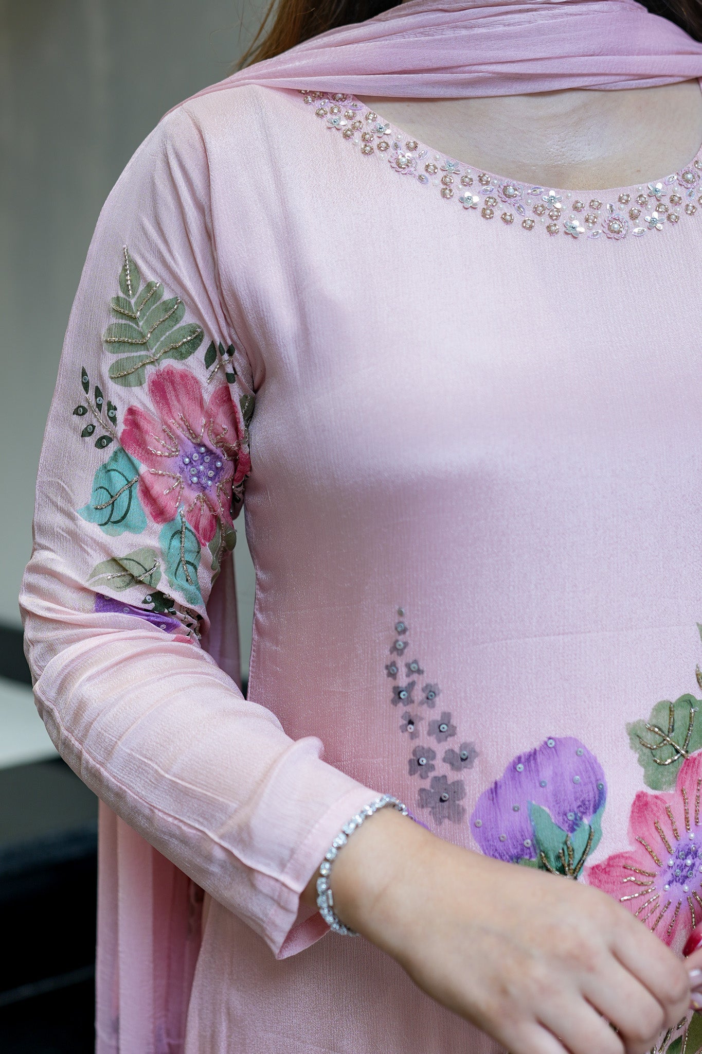 Hania Hand Painted Anarkali Suit Set