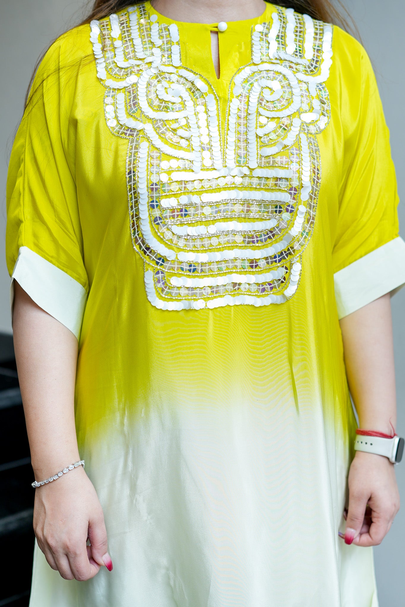 Ziya Yellow Embroidered Co ord Set