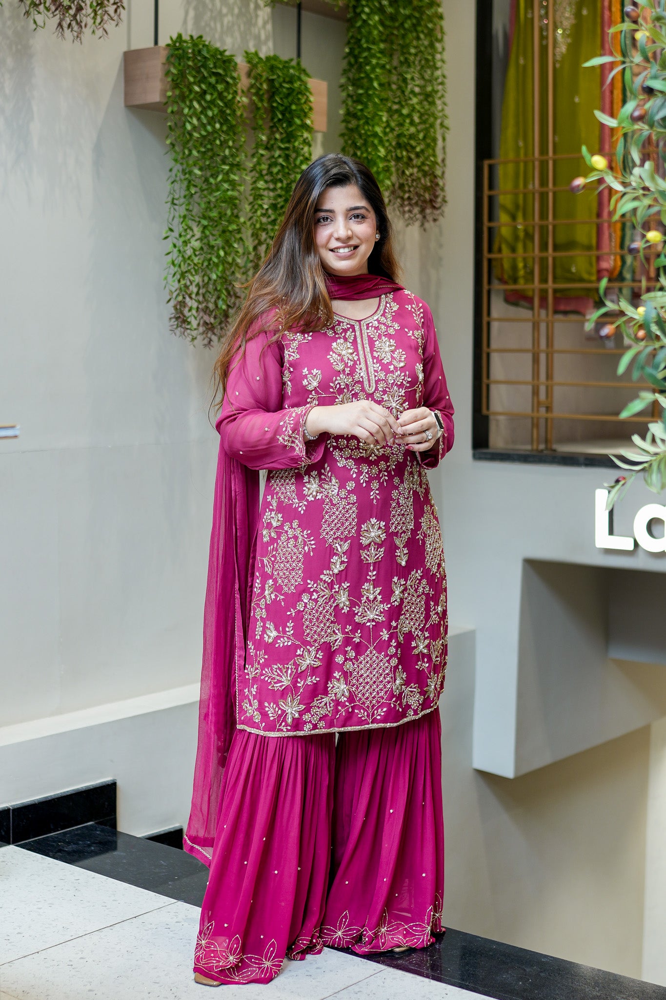 Farisa Hand Embroidered Sharara Set