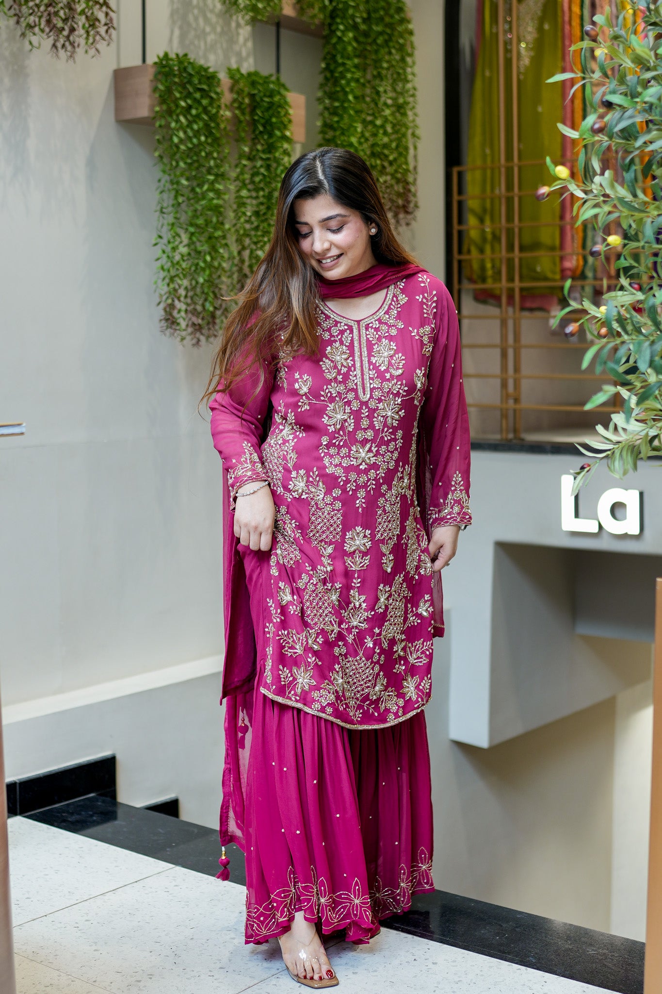 Farisa Hand Embroidered Sharara Set