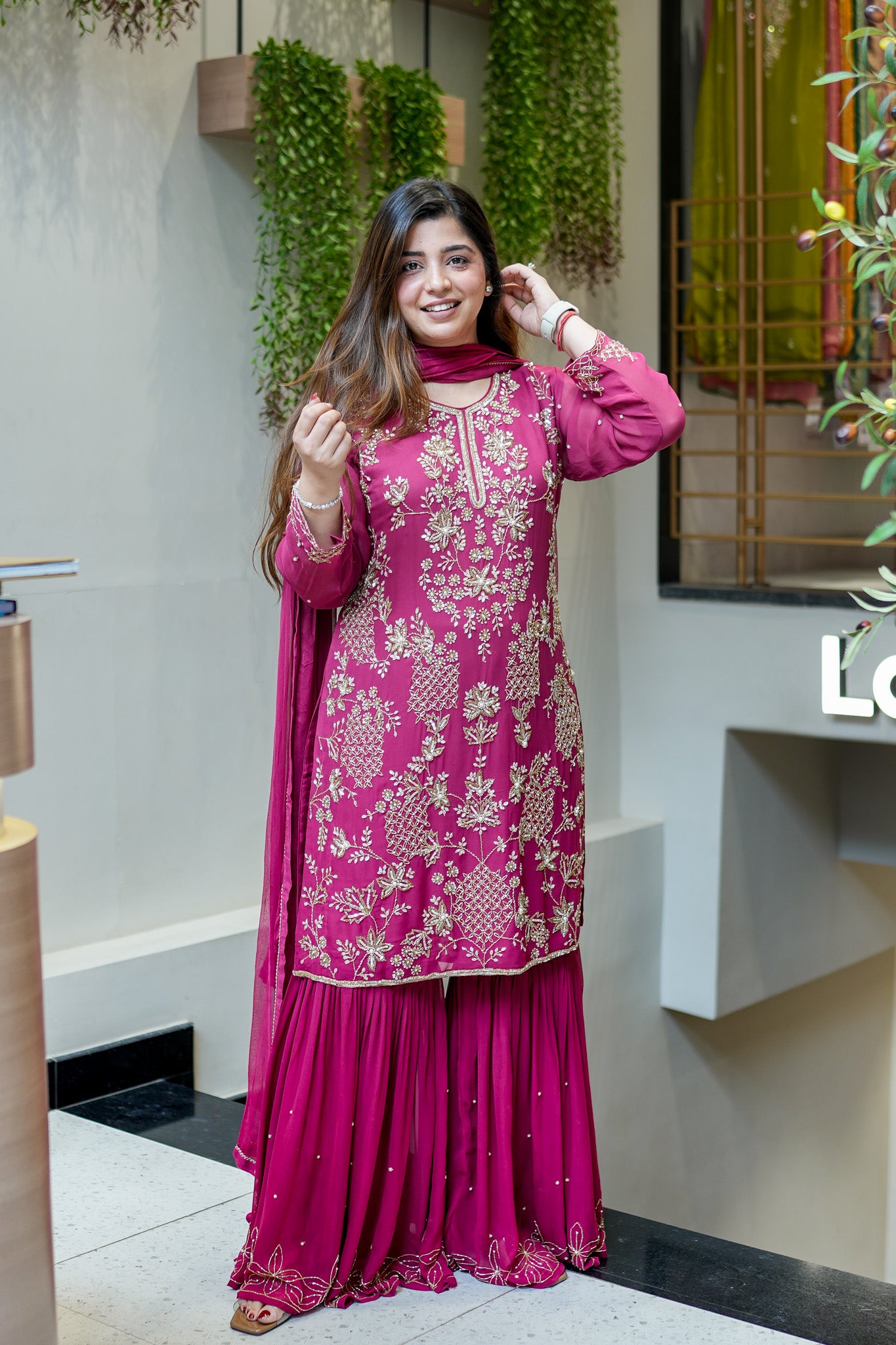 Farisa Hand Embroidered Sharara Set