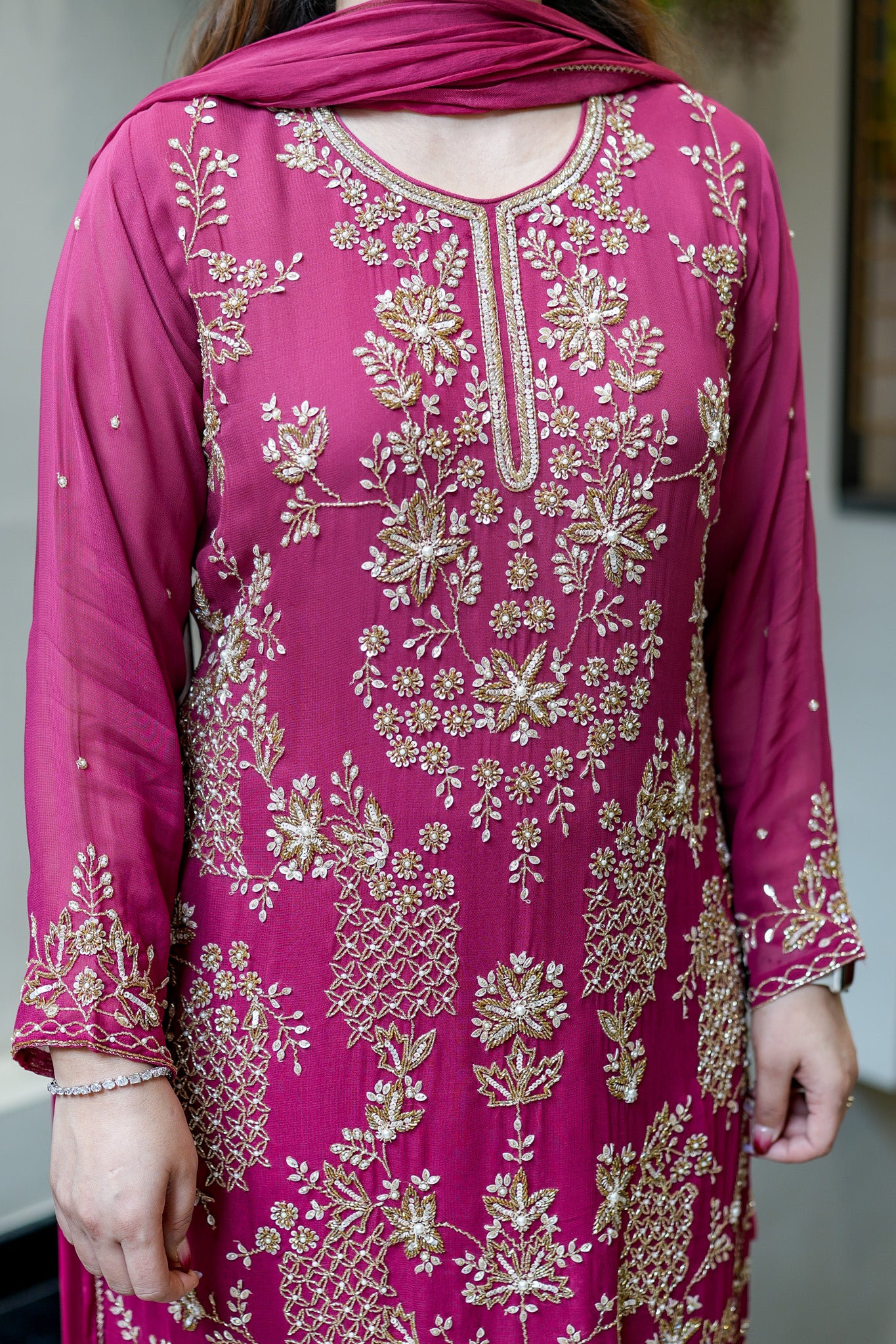 Farisa Hand Embroidered Sharara Set