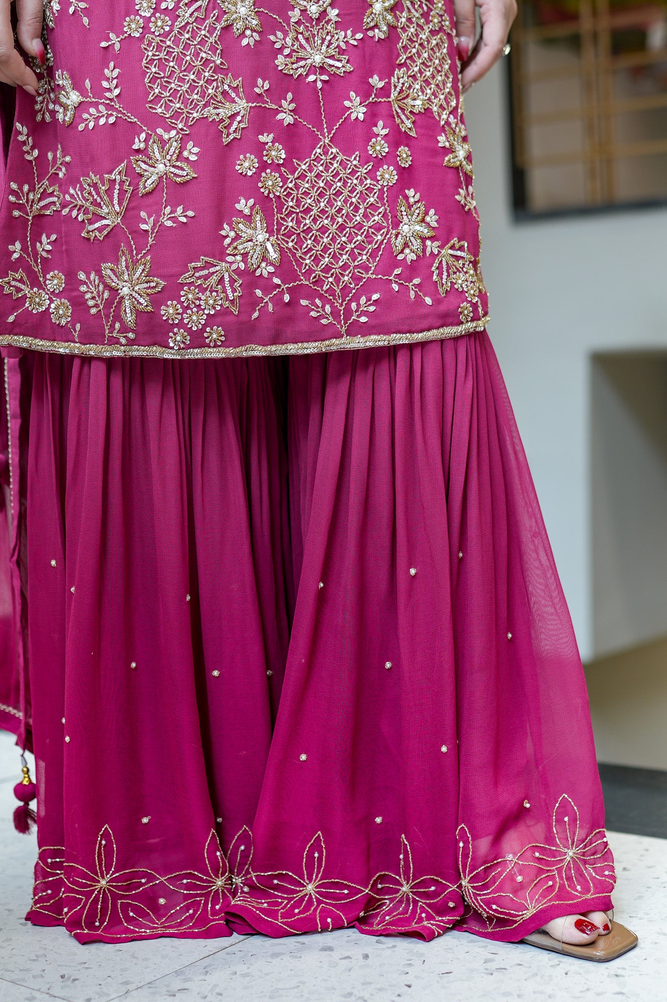 Farisa Hand Embroidered Sharara Set
