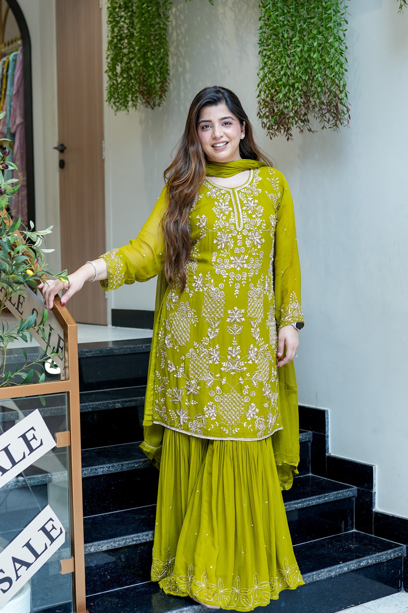 Farisa Hand Embroidered Sharara Set