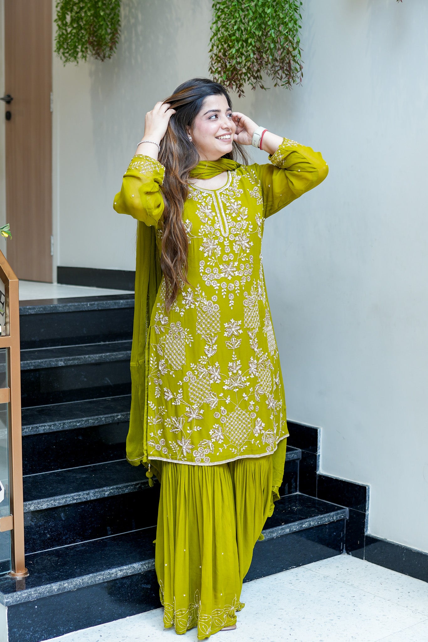 Farisa Hand Embroidered Sharara Set