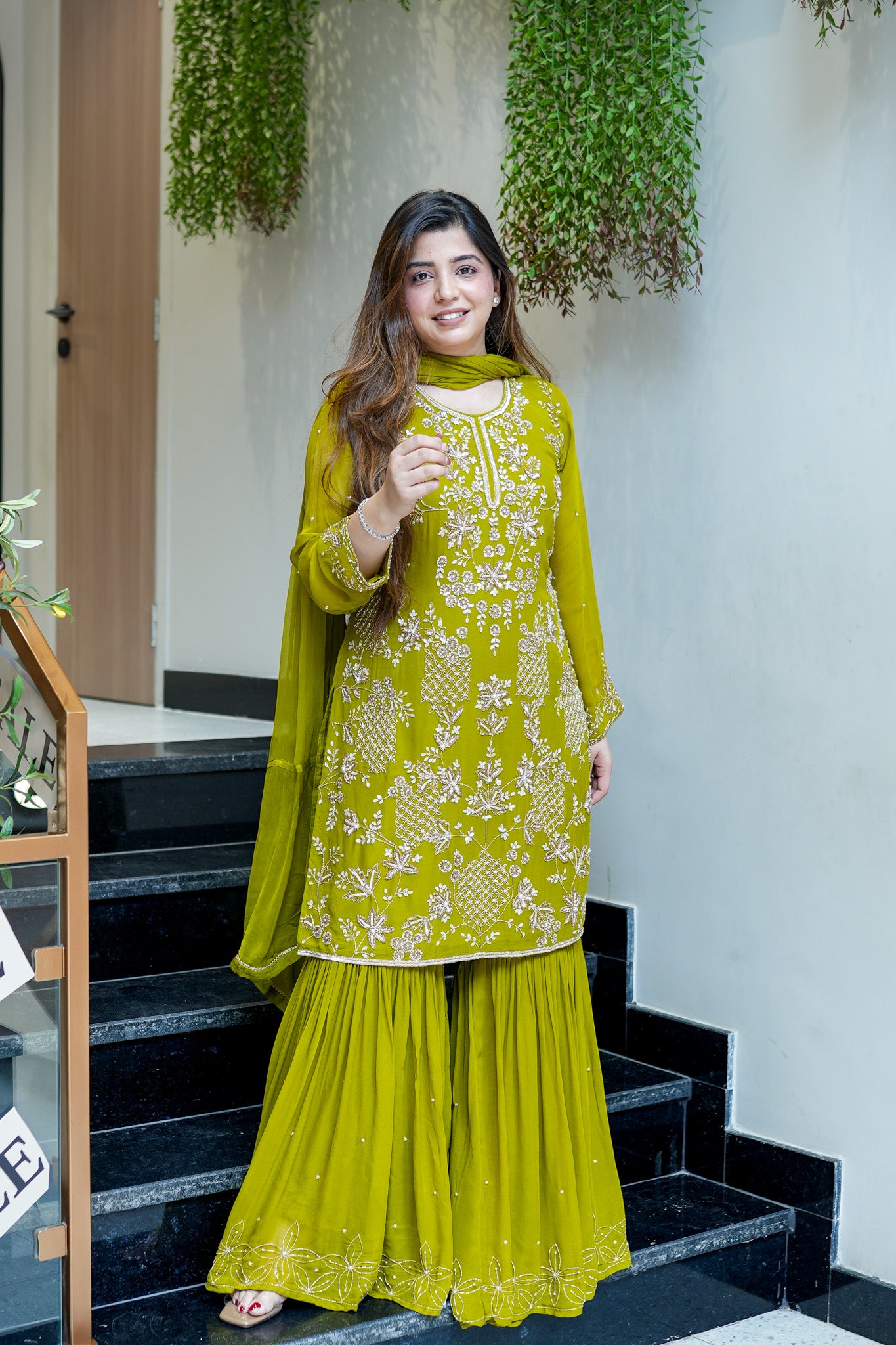 Farisa Hand Embroidered Sharara Set