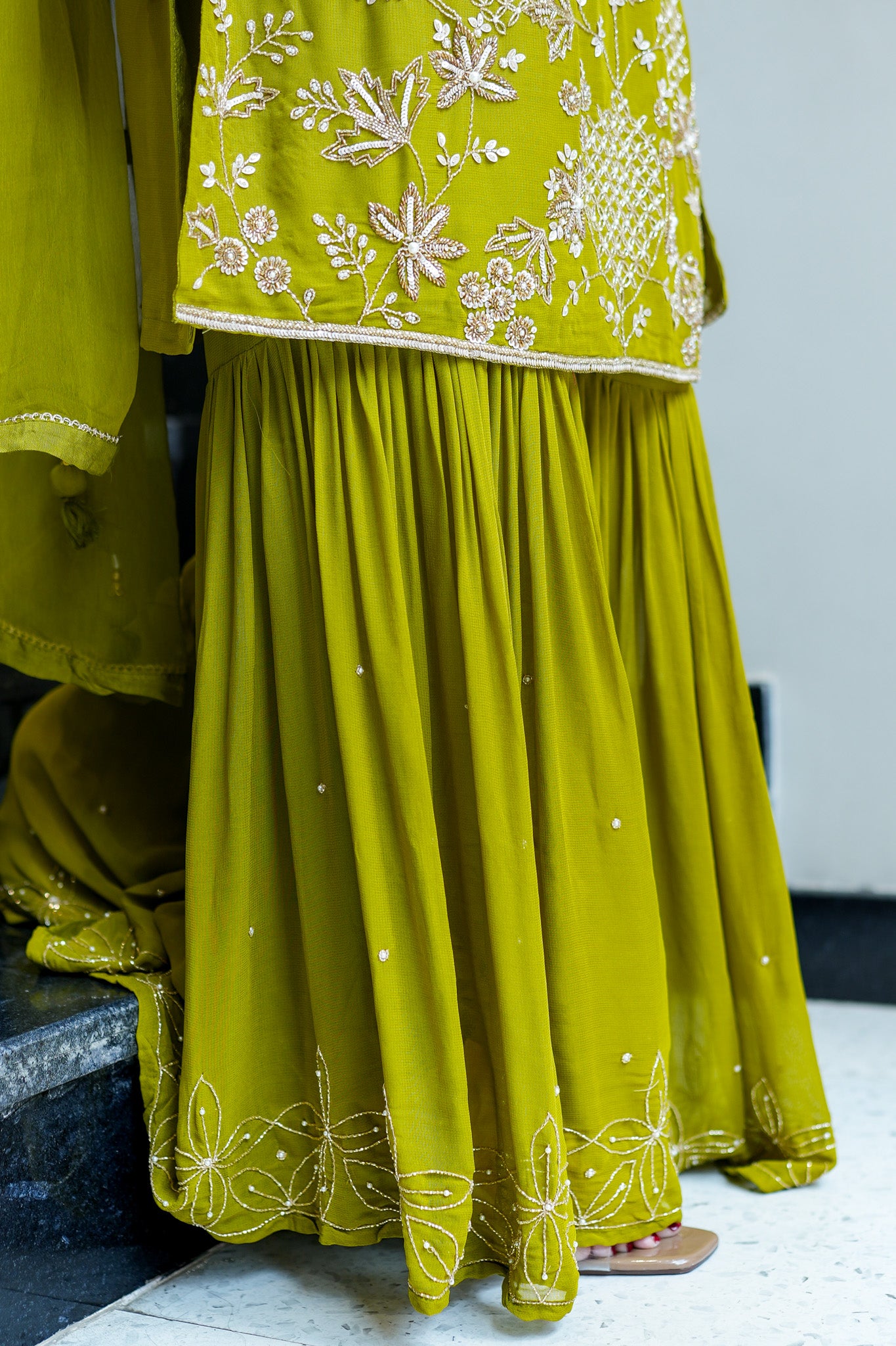 Farisa Hand Embroidered Sharara Set