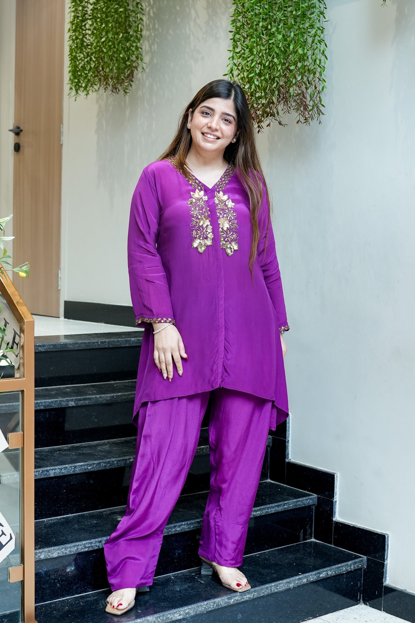 Reefa Embroidered Co ord Set