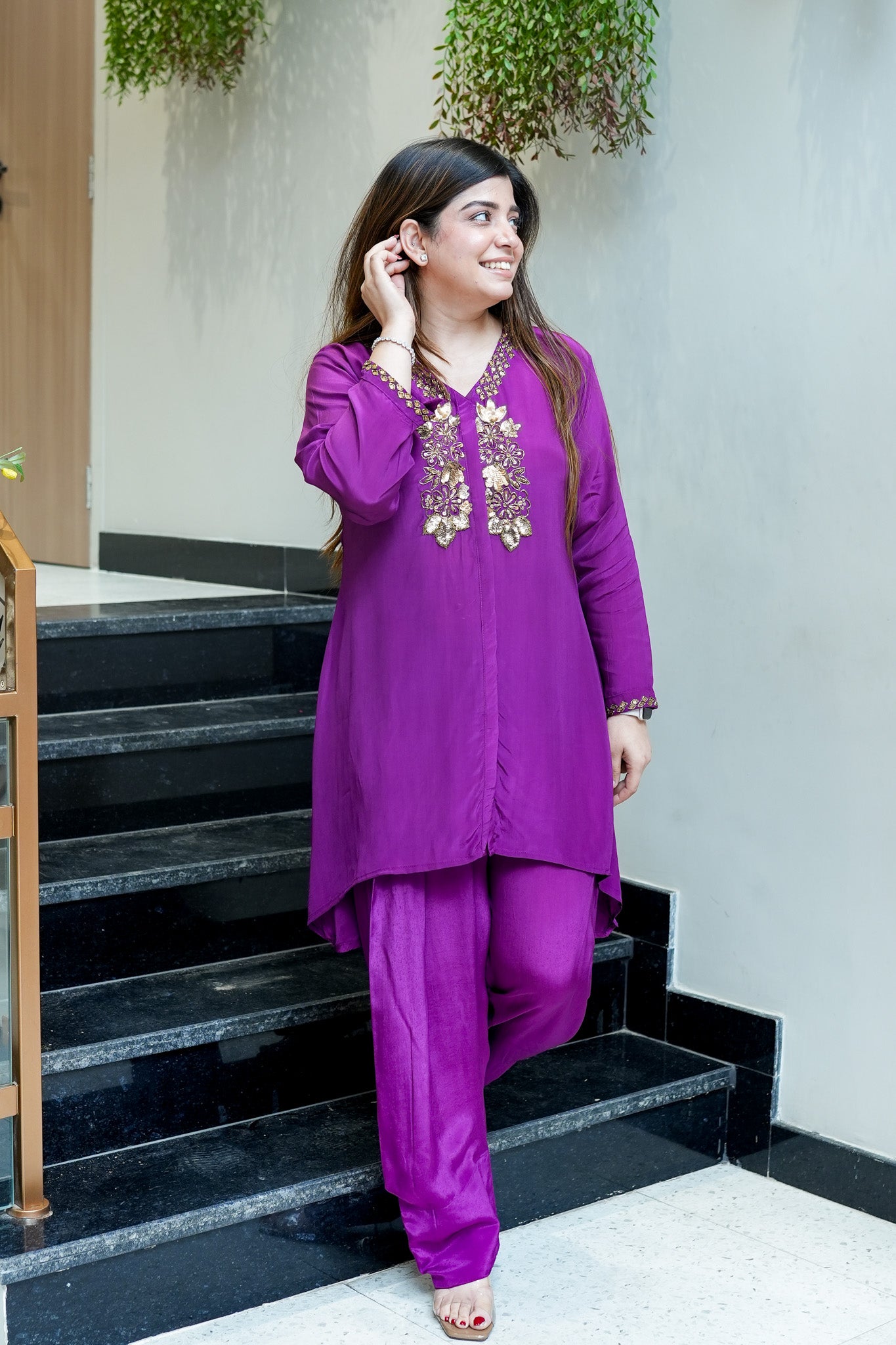 Reefa Embroidered Co ord Set