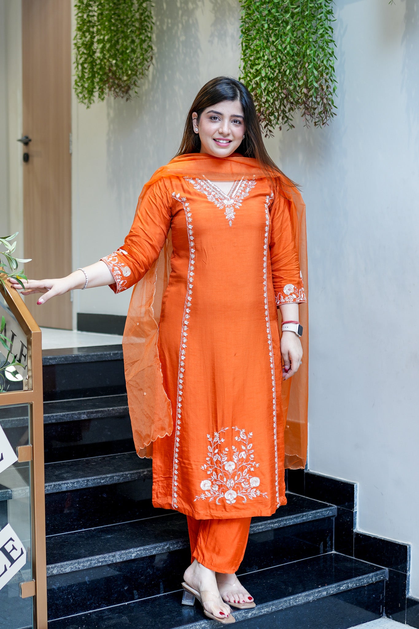 Visaya Hand Embroidered Suit Set