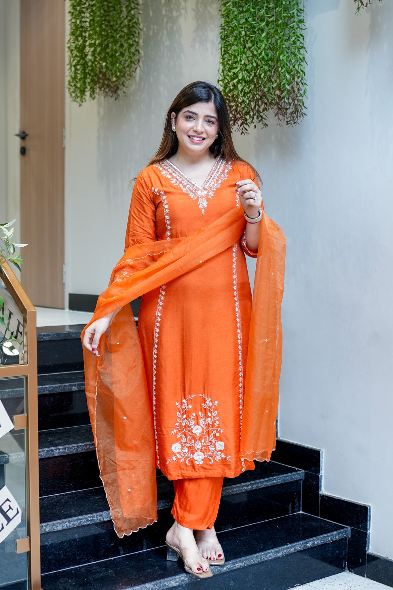 Visaya Hand Embroidered Suit Set