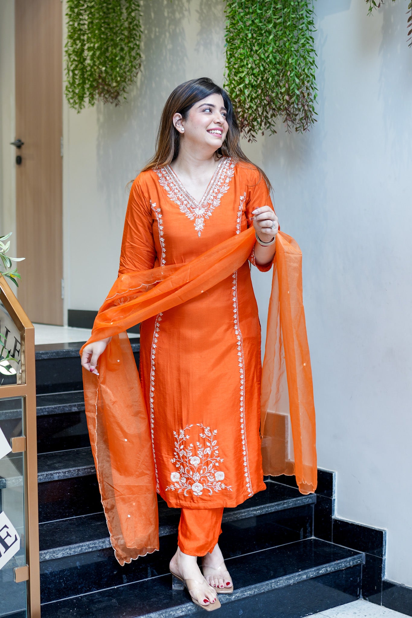 Visaya Hand Embroidered Suit Set