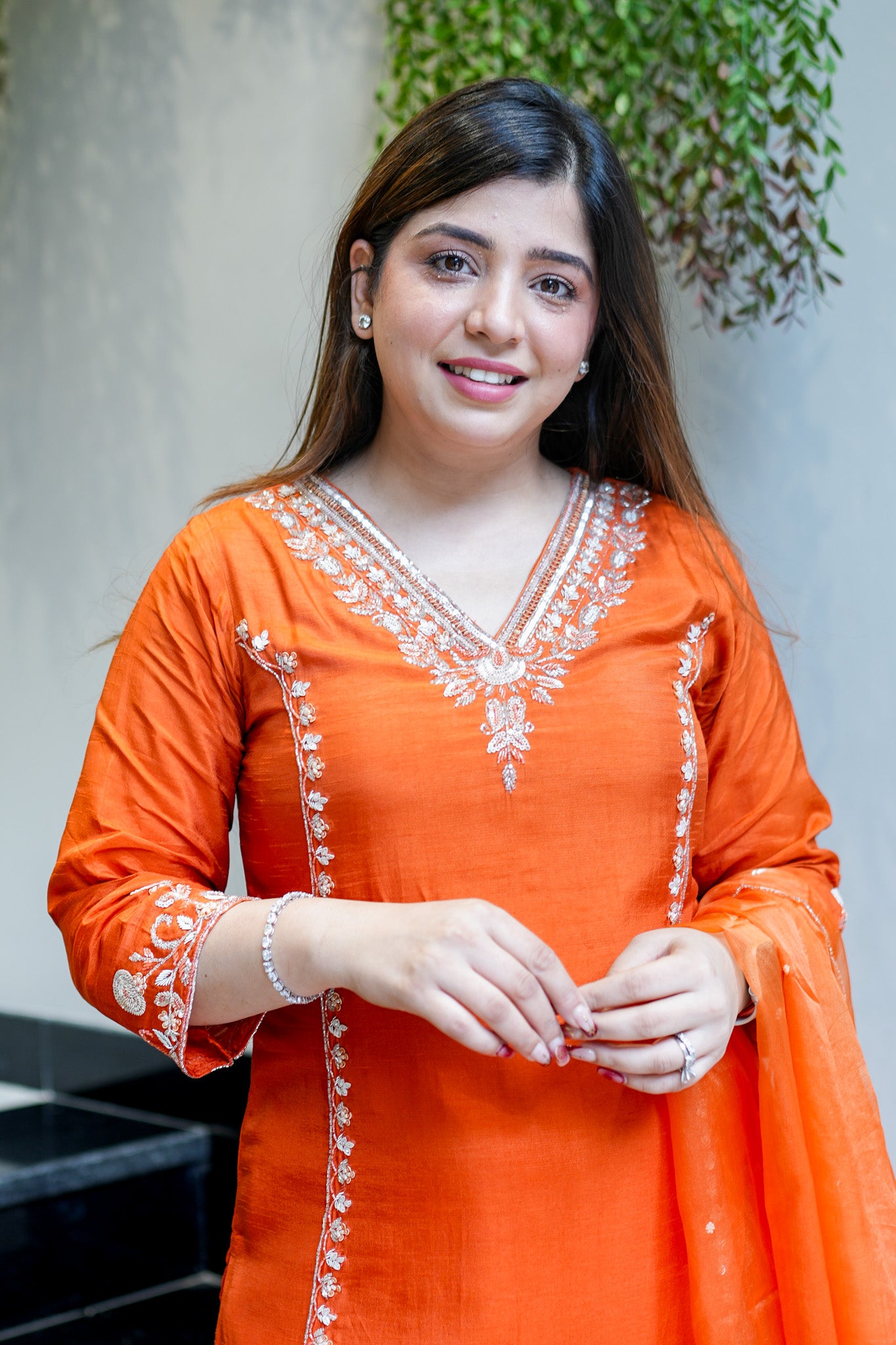 Visaya Hand Embroidered Suit Set