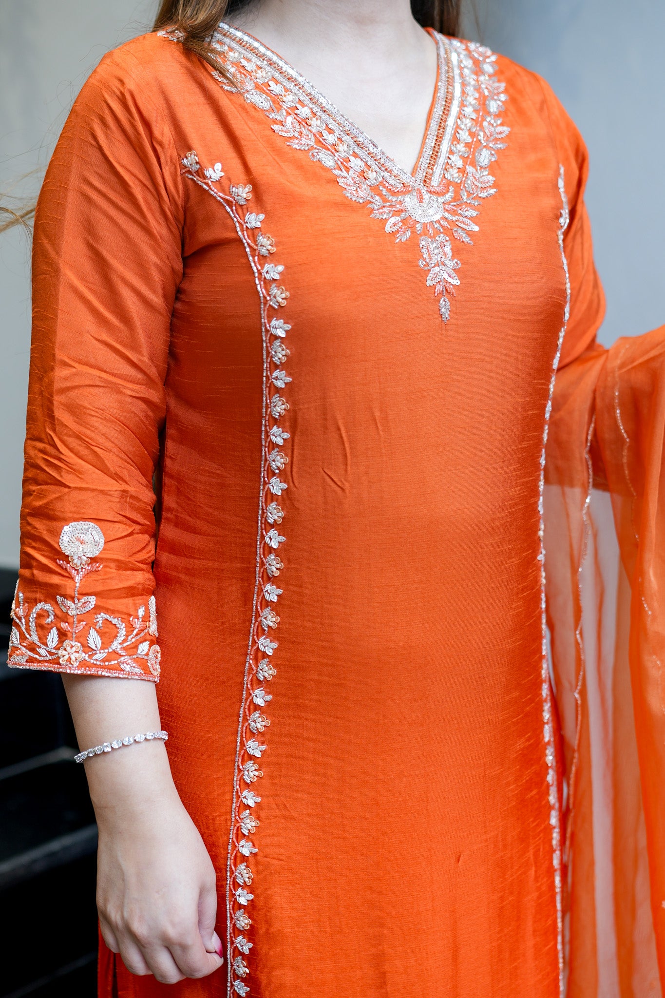 Visaya Hand Embroidered Suit Set