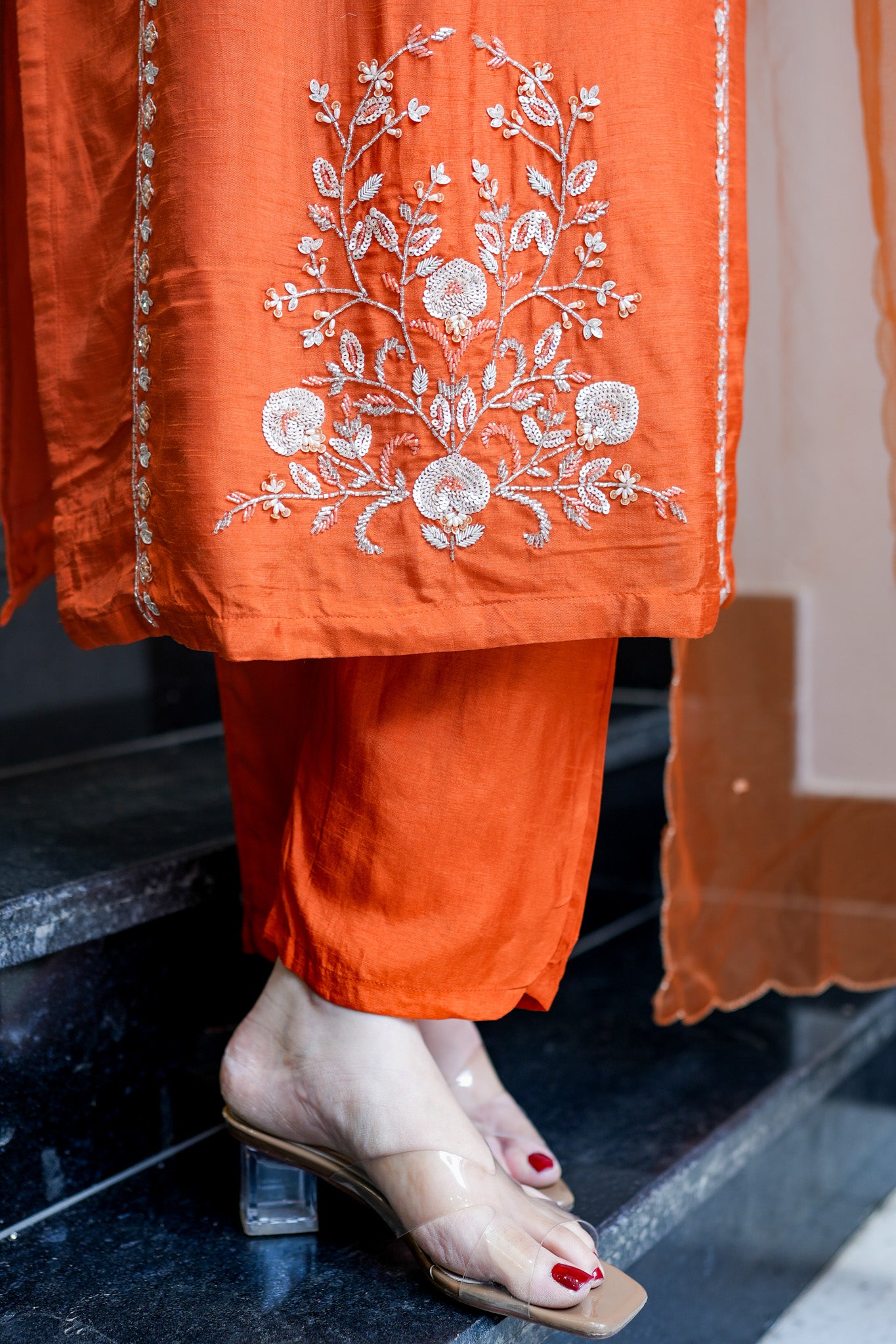 Visaya Hand Embroidered Suit Set