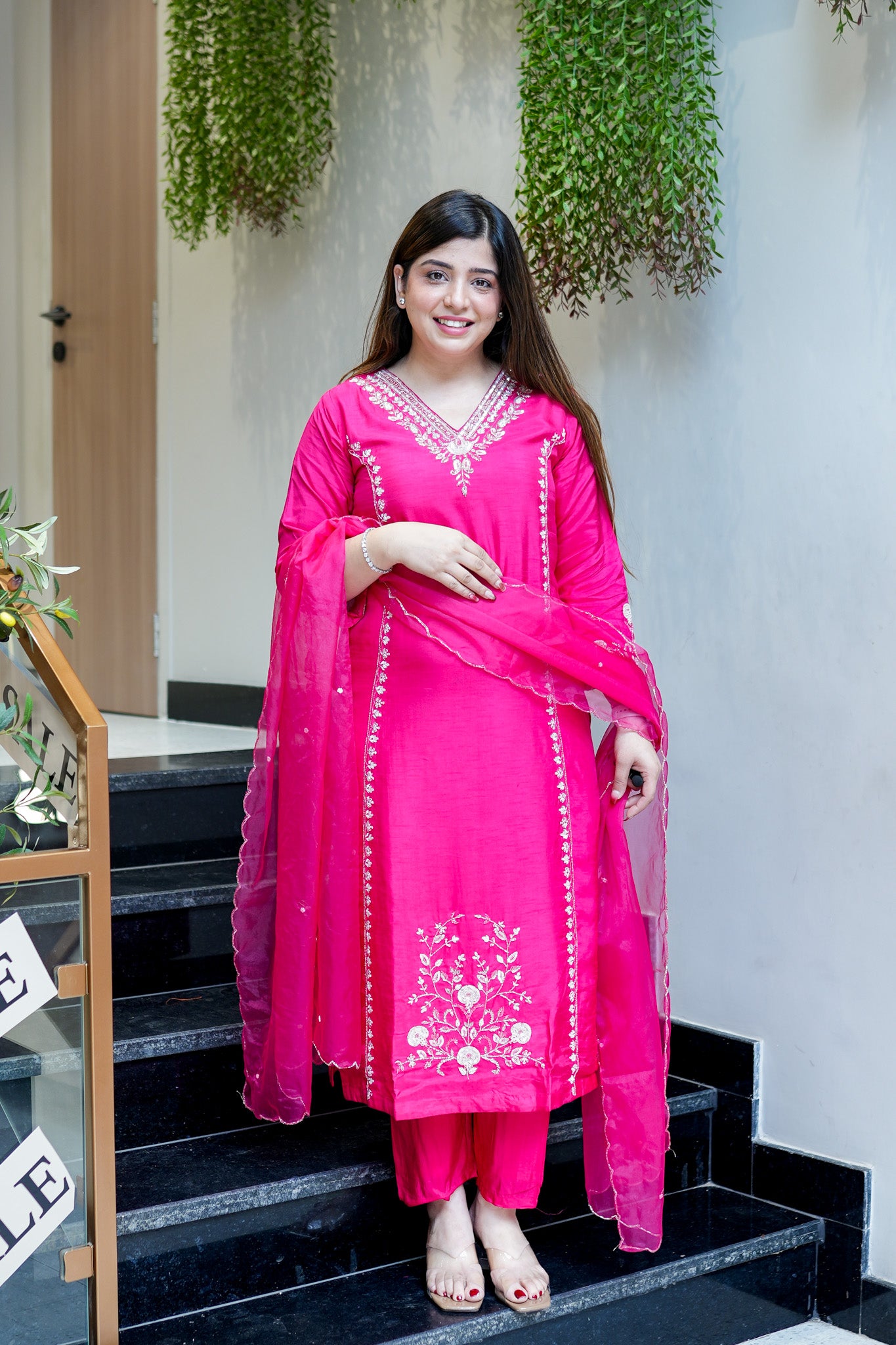 Visaya Hand Embroidered Suit Set