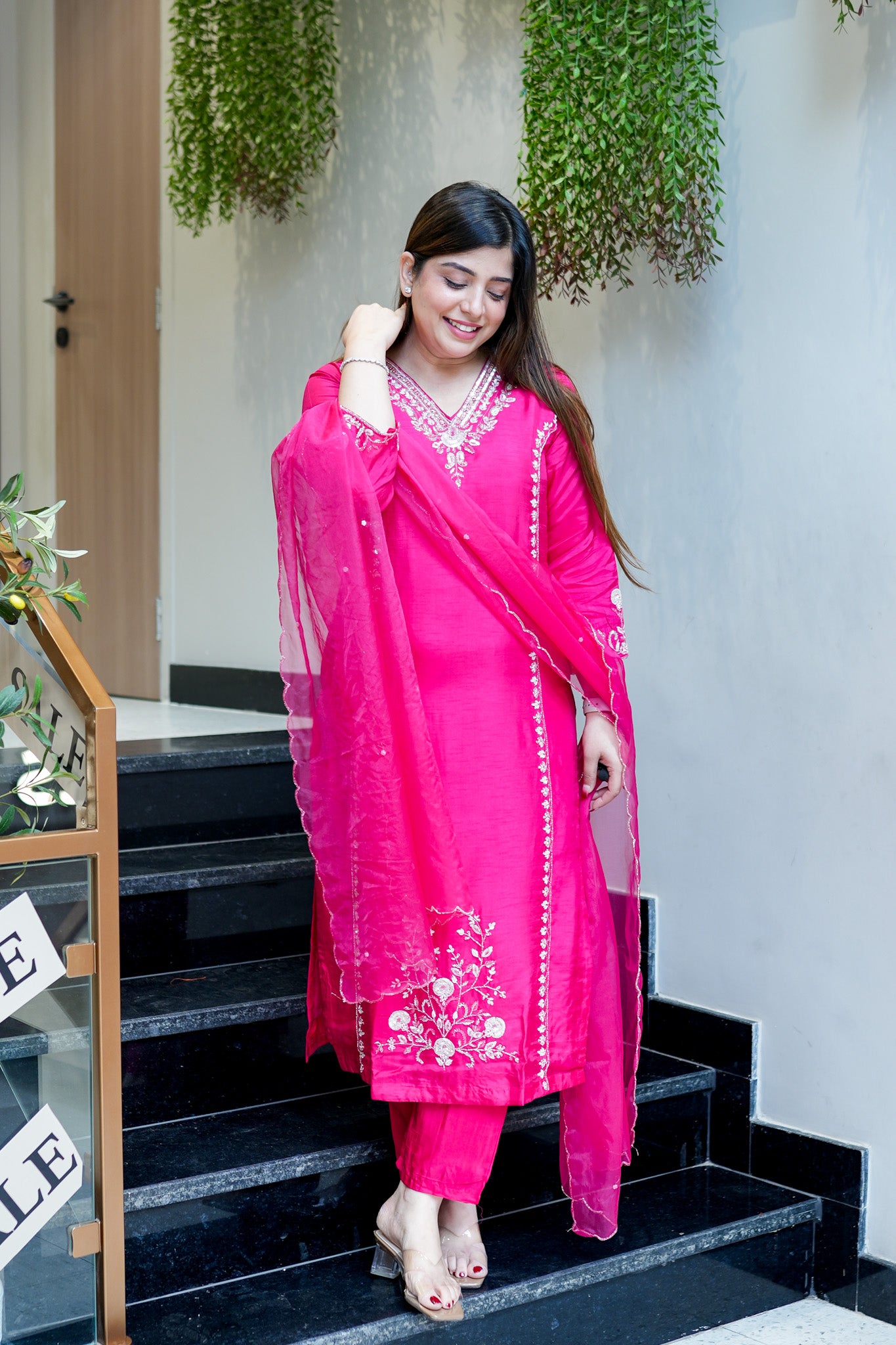 Visaya Hand Embroidered Suit Set