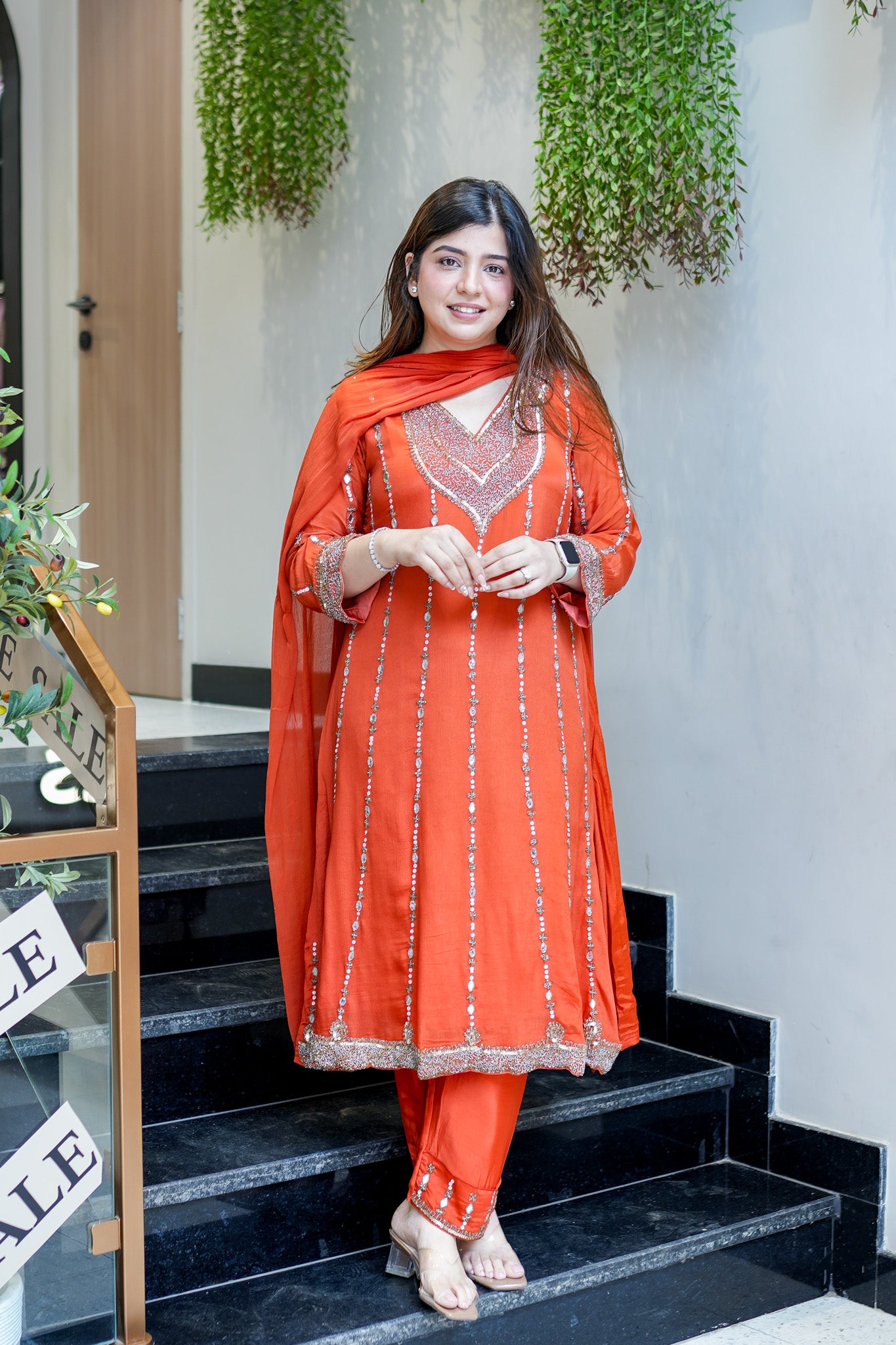 Fanah Hand Embroidered Anarkali Suit Set