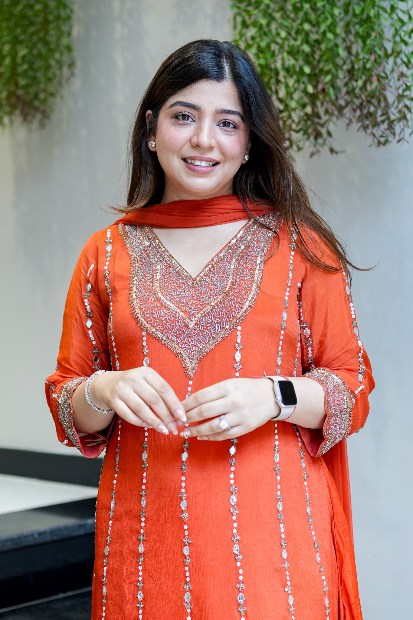 Fanah Hand Embroidered Anarkali Suit Set