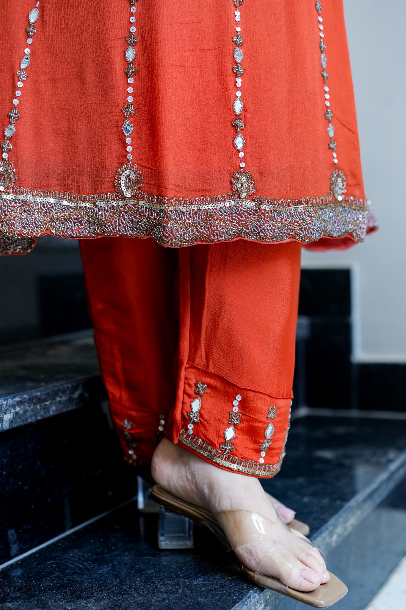 Fanah Hand Embroidered Anarkali Suit Set