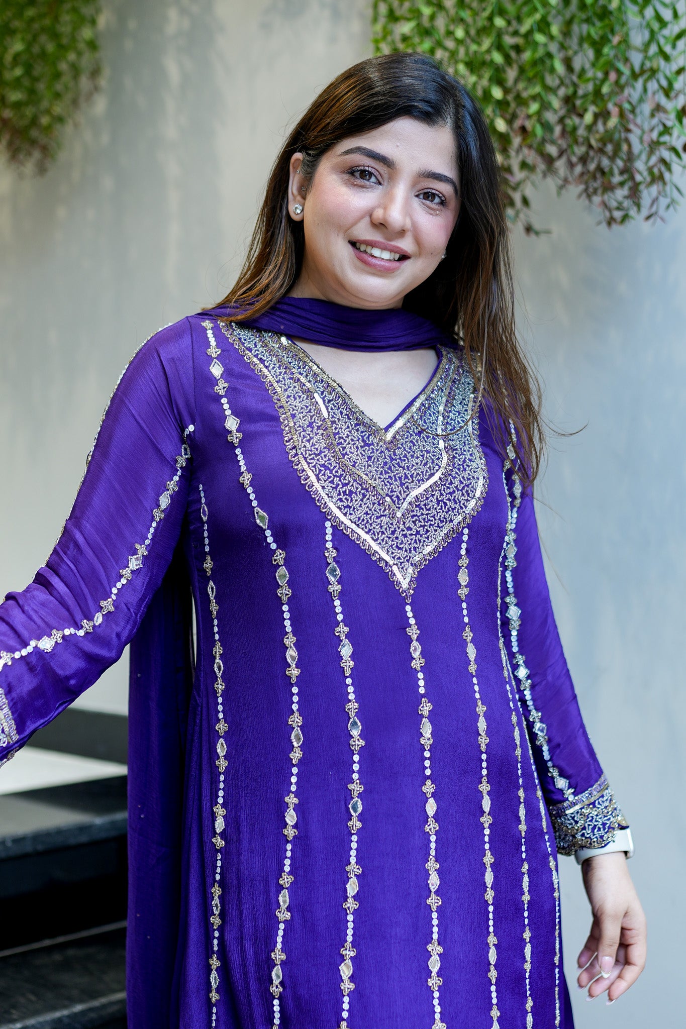 Fanah Hand Embroidered Anarkali Suit Set