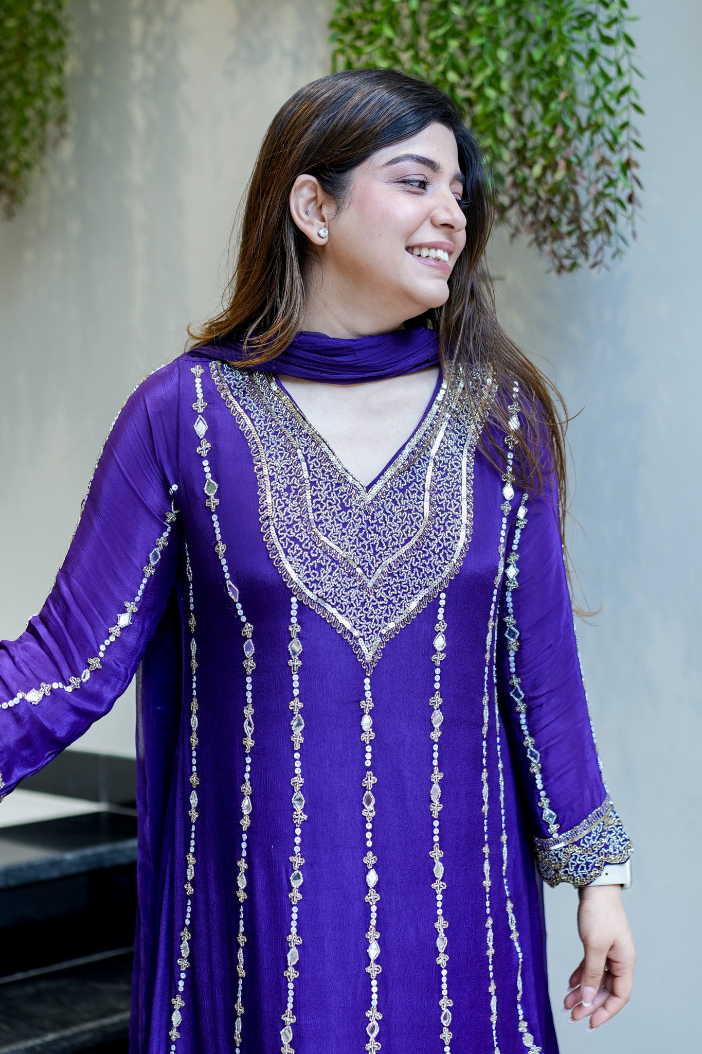 Fanah Hand Embroidered Anarkali Suit Set