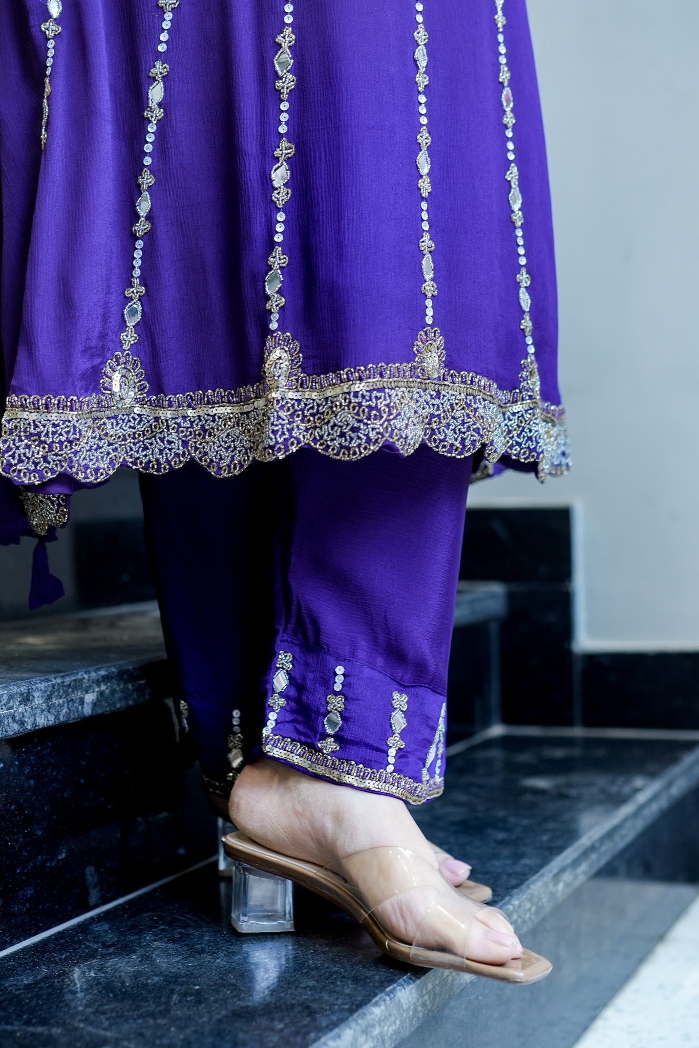 Fanah Hand Embroidered Anarkali Suit Set