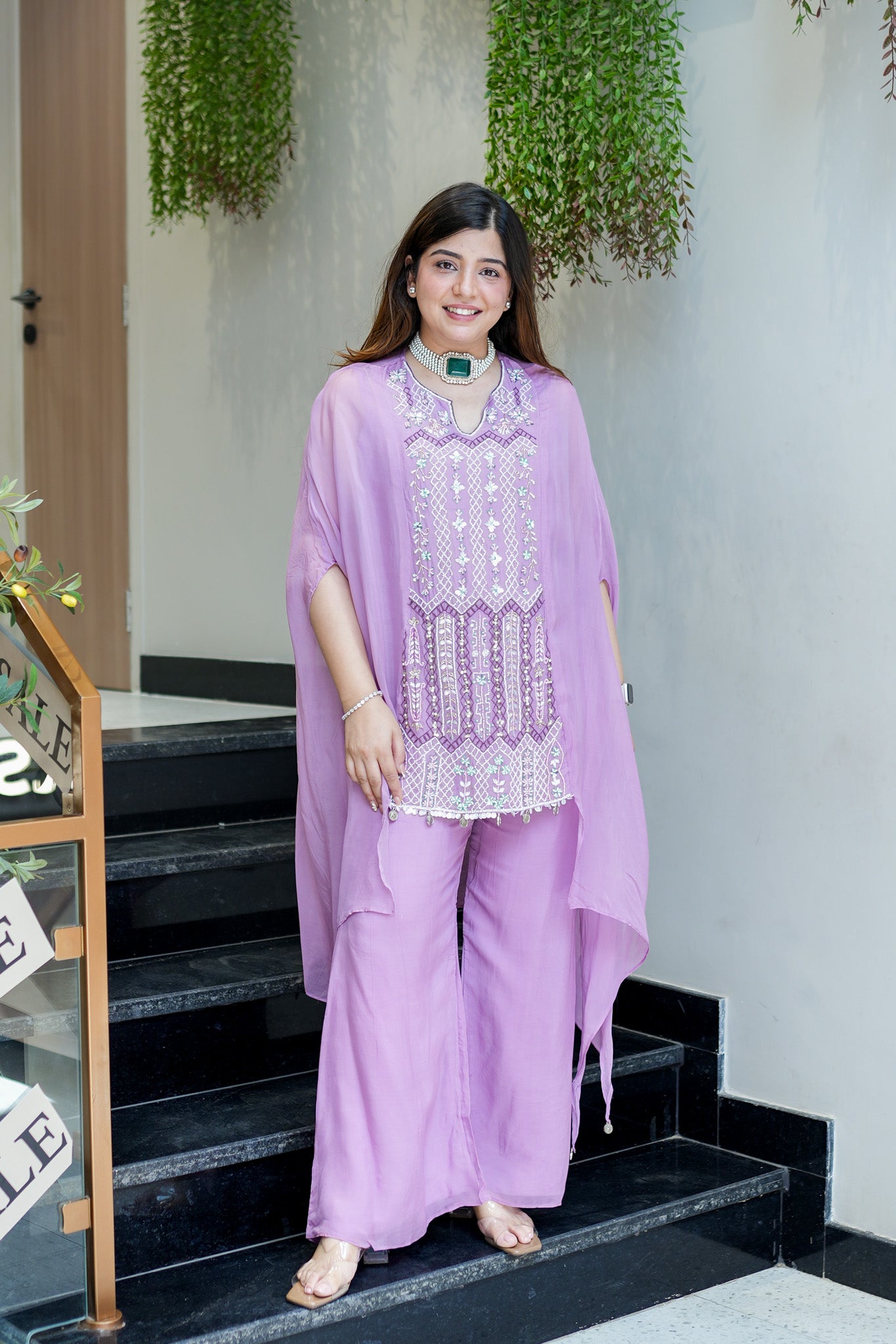 Vrinda Hand Embroidered Three Piece Set