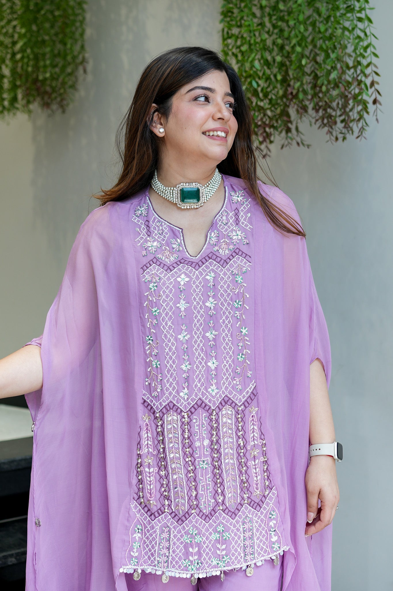 Vrinda Hand Embroidered Three Piece Set