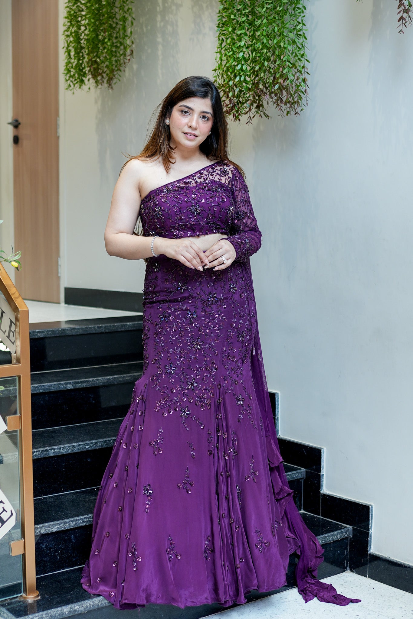 Purna Hand Embroidered Fish Cut Lehenga