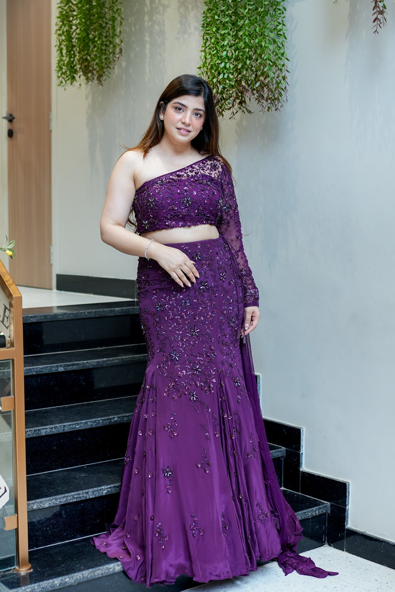 Purna Hand Embroidered Fish Cut Lehenga